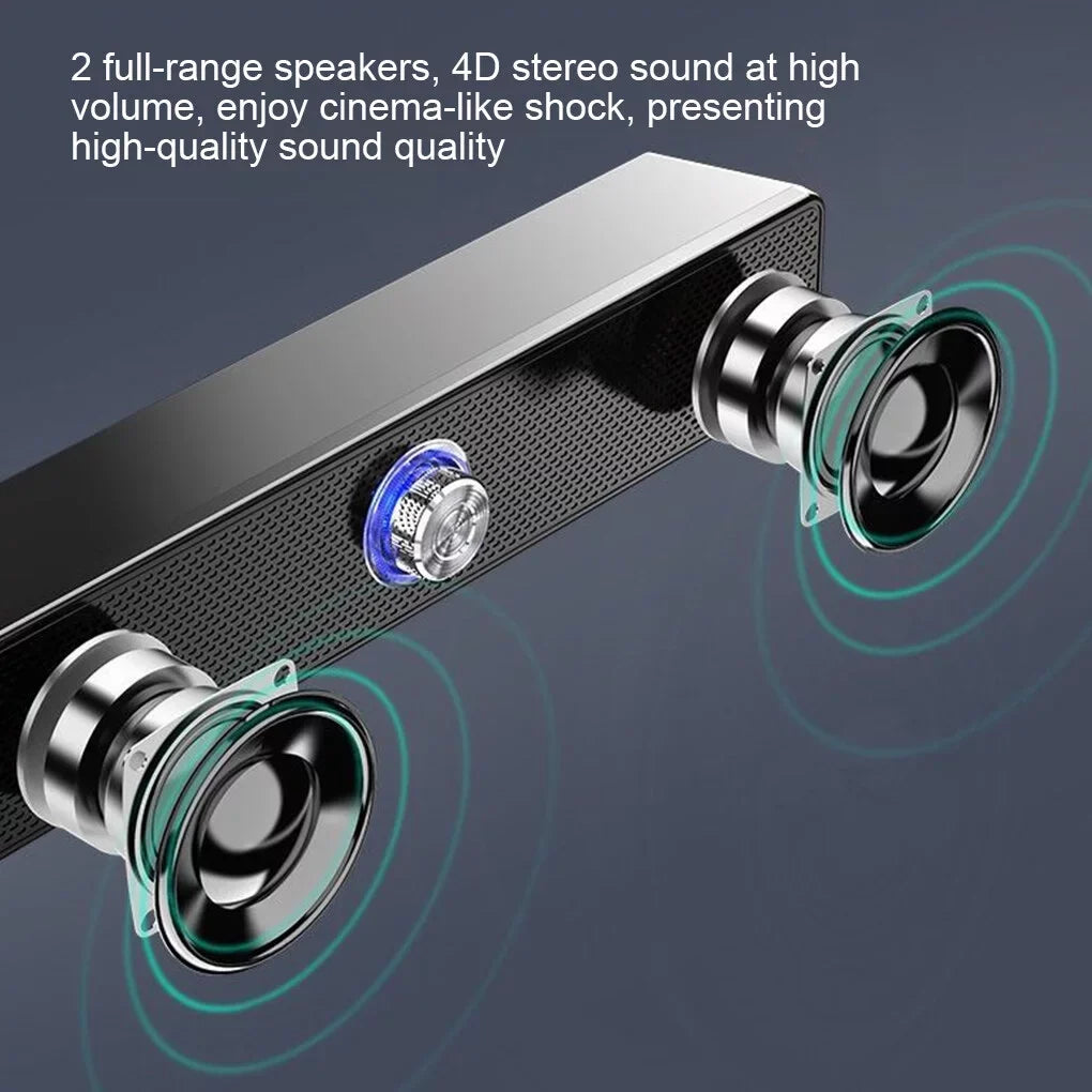 Powerful Home Theater TV Sound Bar Speaker Wired Wireless Surround Soundbar For PC TV Outdoor Speakers Remote 350T - Exclusive Design