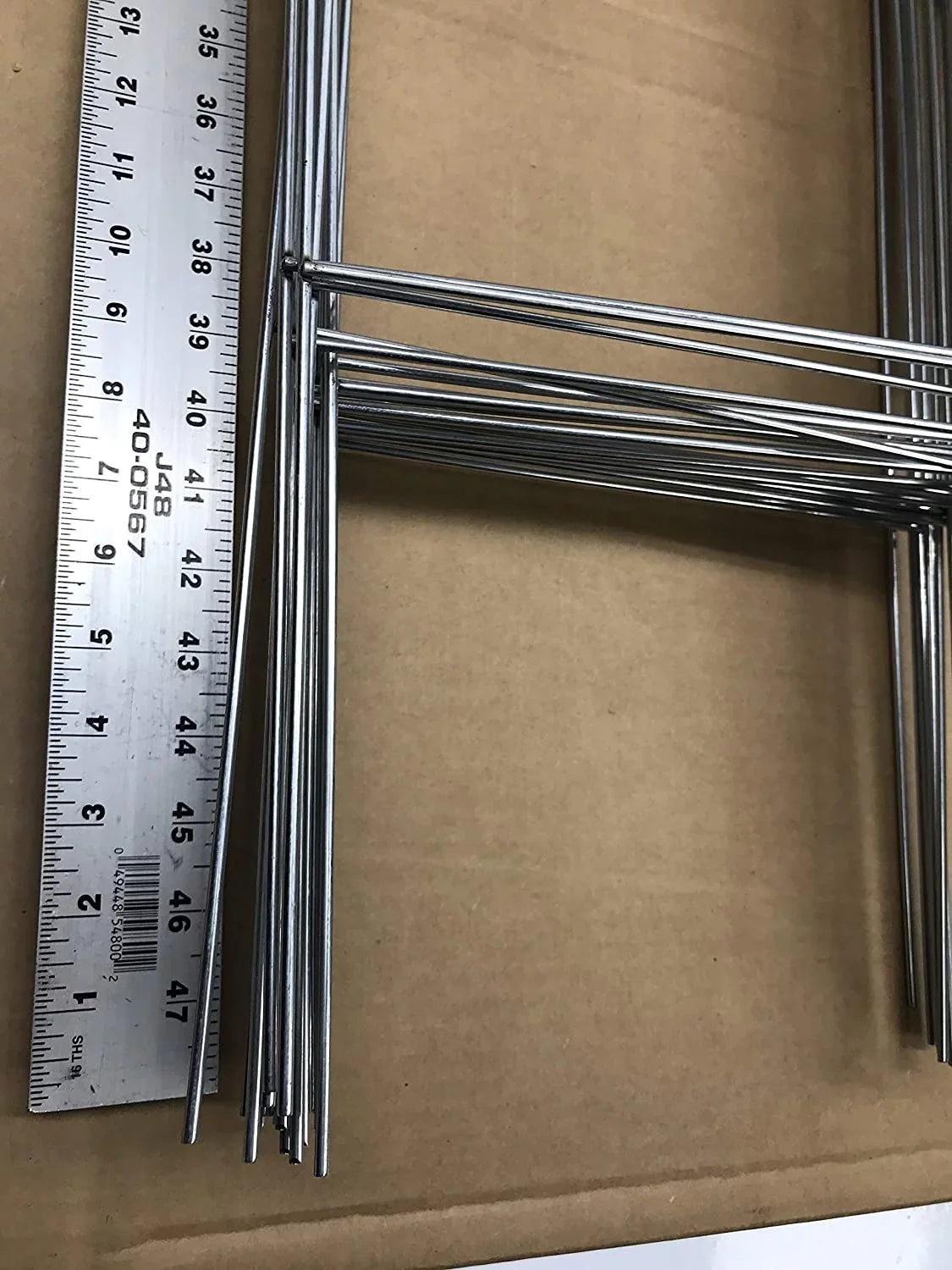 50 Metal Wire Stake 10 x 30 Inch x 9 Gauge Galvanized Wire Double H-Frame Sign Holder, Signs Stake 30'' Tall and 10'' Wide use with 4mm or 5mm Corrugated Signs, Ship Same Day (Pkg50Stake30)