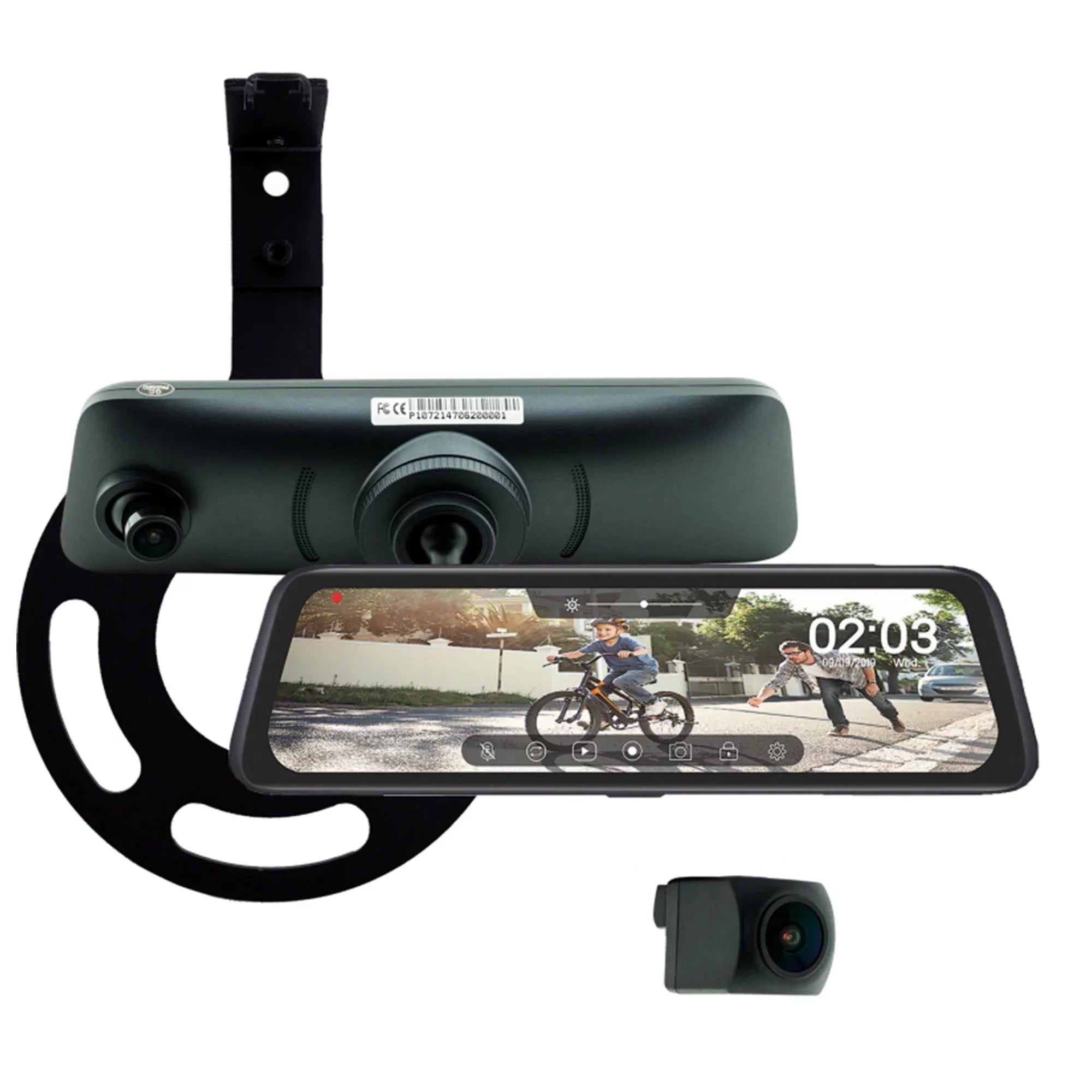 Stylish Echomaster 1080 HD Mirror with DVR 2 Cameras SD Card for 2021-C Ford Bronco