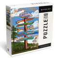 Stylish Lantern Press 1000 Piece Jigsaw Puzzle, North Shore, Massachusetts, Destinations Sign