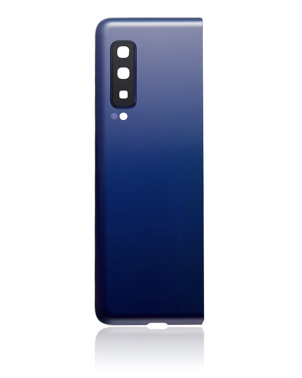 Stylish Replacement Back Cover Glass With Camera Lens Compatible For Samsung Galaxy Fold 4G (F900) (Premium) (Astro Blue)