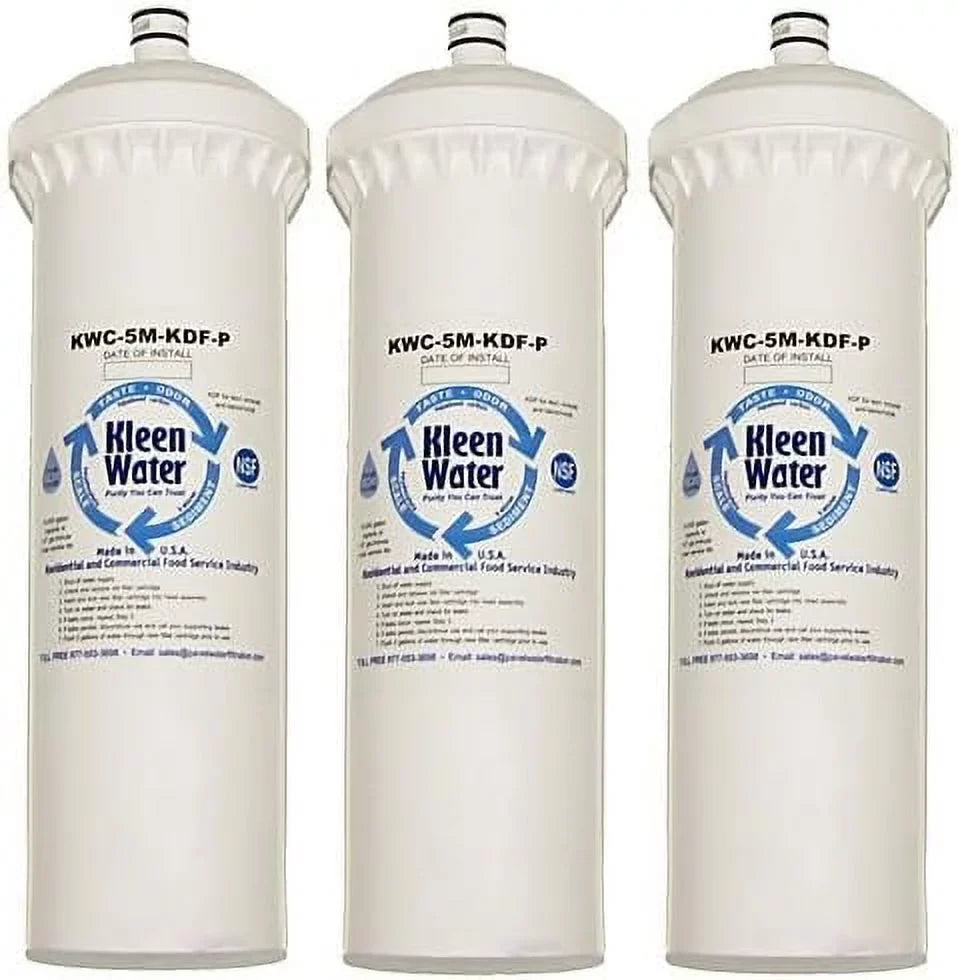 replacement carbon water filter cartridge, compatible with cuno aqua-pure cfs8112-s, polyphosphate scale inhibitor, made in usa, set of 3
