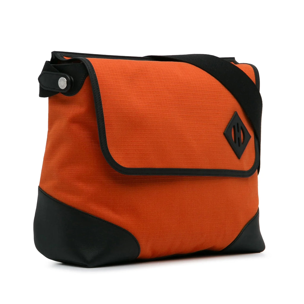 Pre-Owned Authenticated HermÃ¨s Allback Messenger Bag Canvas Fabric Orange Crossbody Bag Unisex (Good) - Exclusive Design