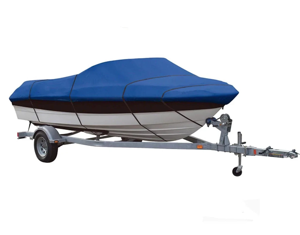 Stylish BLUE, GREAT QUALITY BOAT COVER Compatible for COBIA 14 TBR O/B ALL YEARS