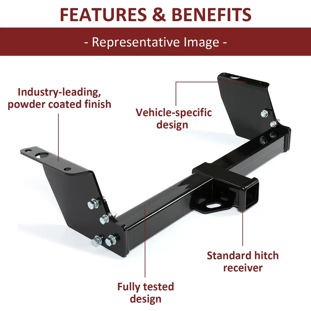 Kojem Tow Trailer Hitch Receiver 2" Class 3 for 1983 - 2012 Ford Ranger 1994-2010 Mazda B2300 B3000 B4000 Pickup - Exclusive Design