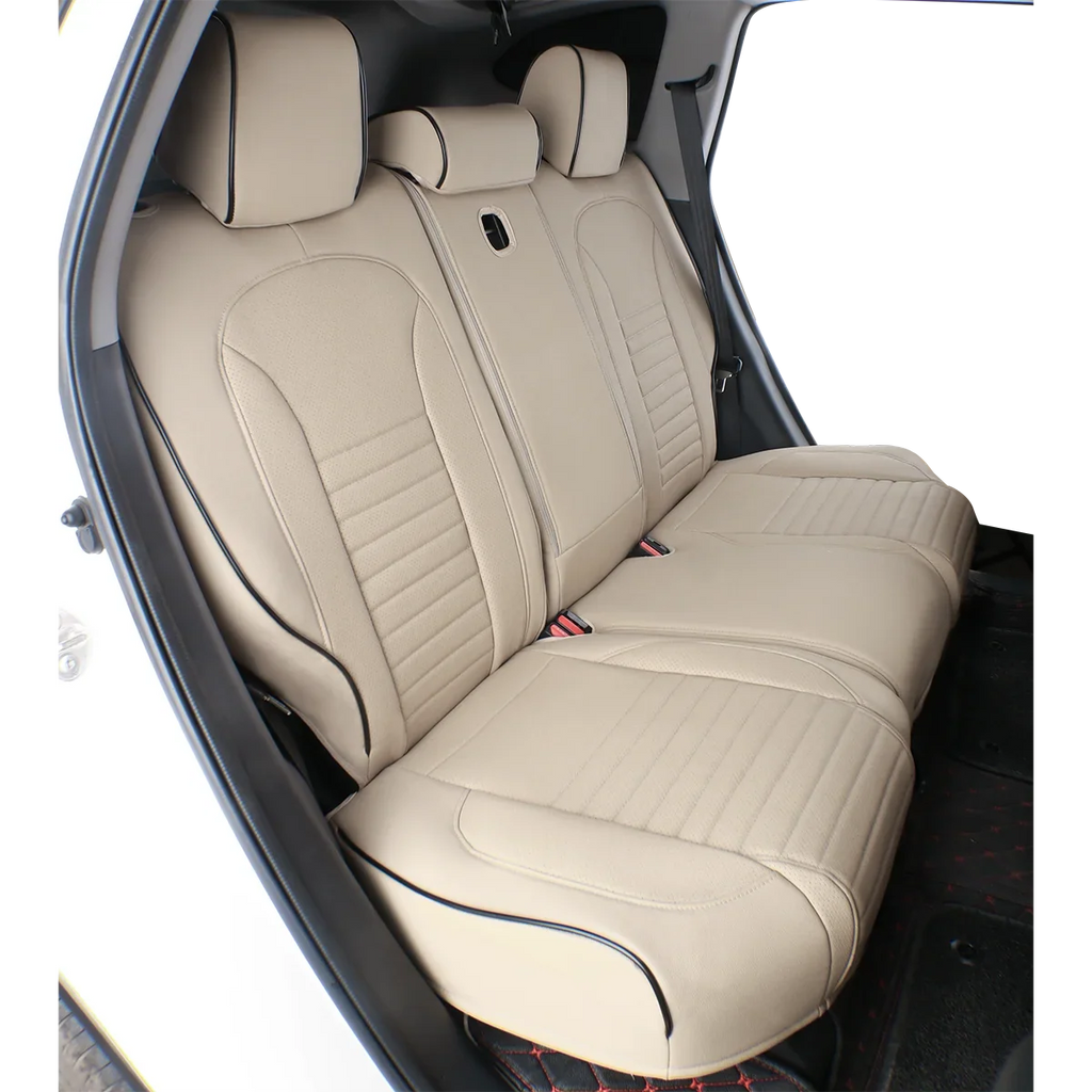 EKR Custom Fit Accord Car Seat Covers for Honda Accord 2010 2011 2012 - Full Set Leatherette(Beige)