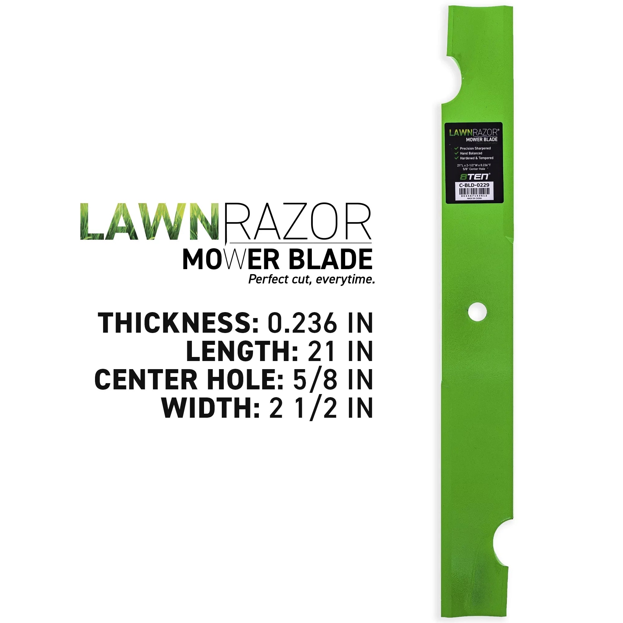 LawnRAZOR Blade for Scag Turf Tiger Bad Boy 038-6080-00 482879 High Lift 3 Pack 810-CBL2441D - Exclusive Design