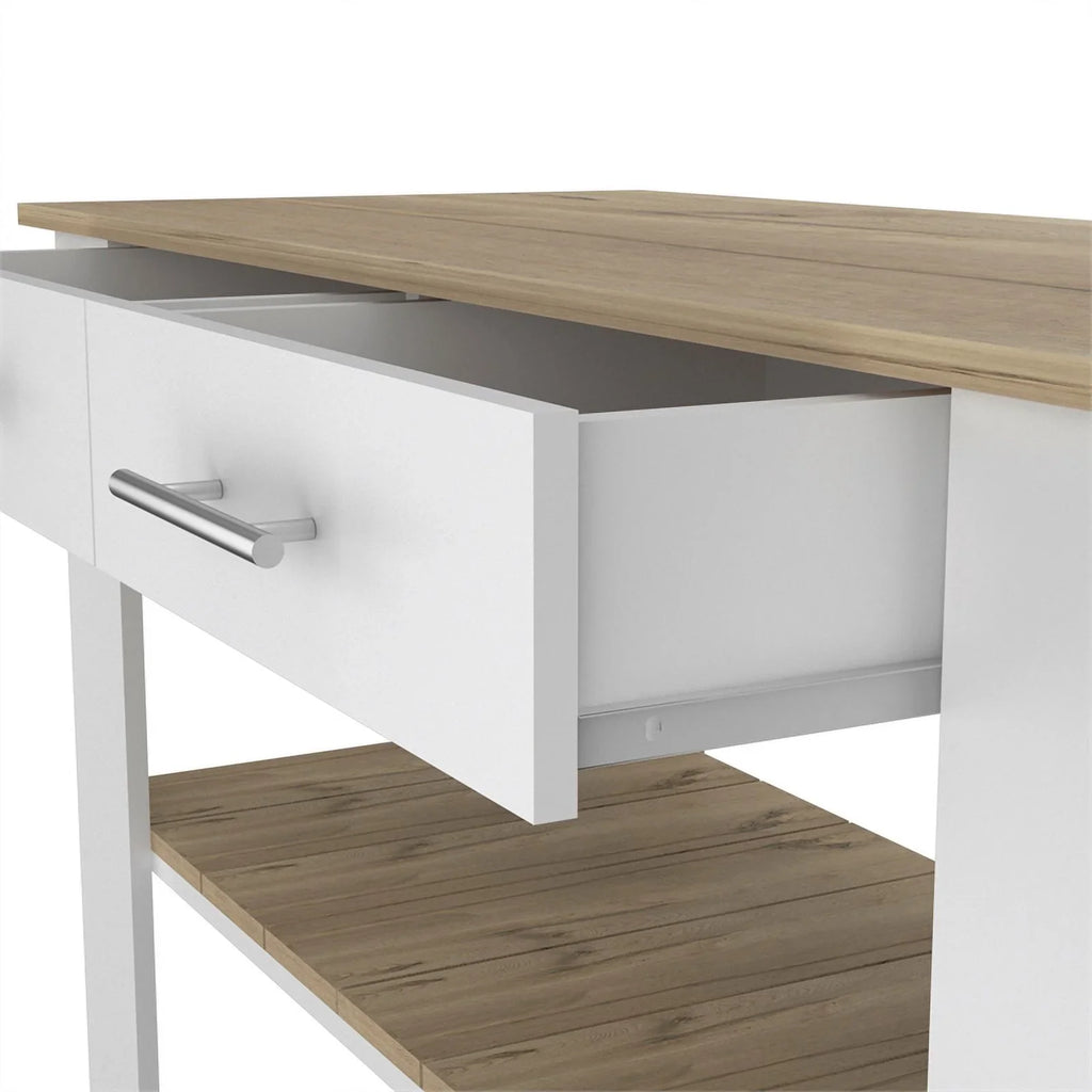 Home Square 2-Piece Set with Wood Kitchen Island and Utility Sink