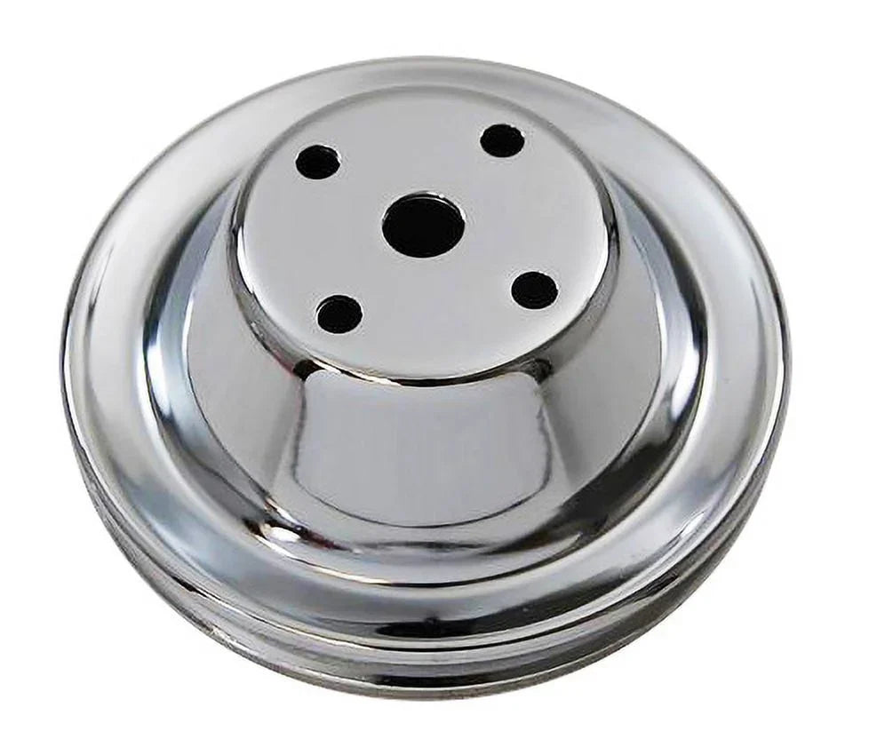Stylish Racing Power Company R9604 Chrome Lwp Pulley For Small Block Chevy