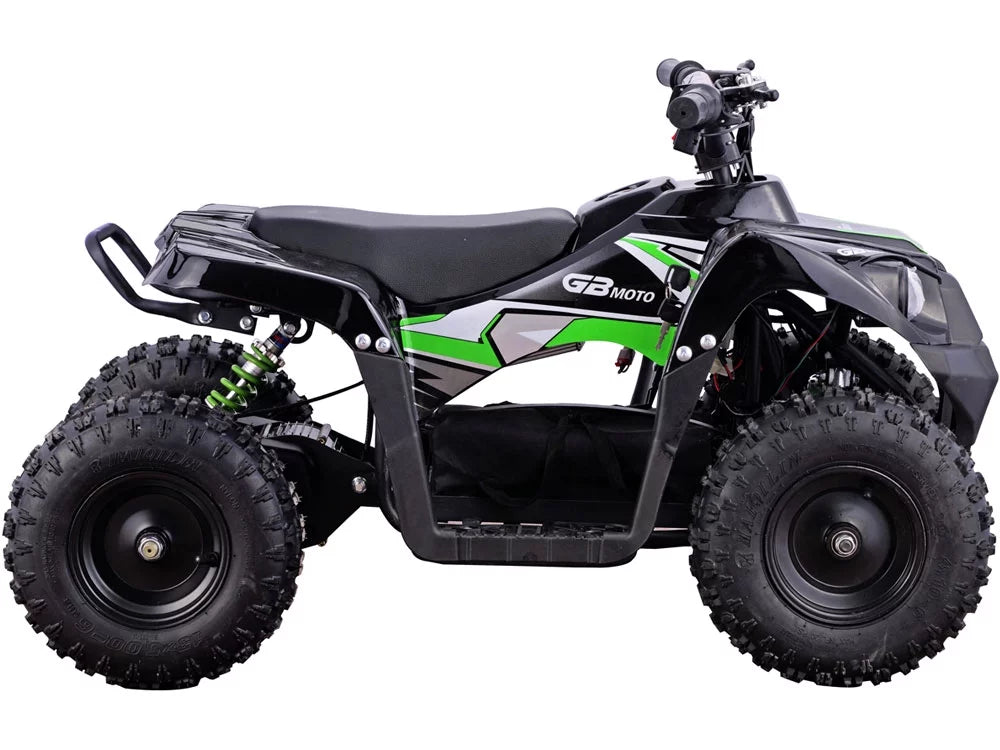 Stylish MotoTec Monster 36V 500W Kids Battery Powered ATV Four Wheeler Green