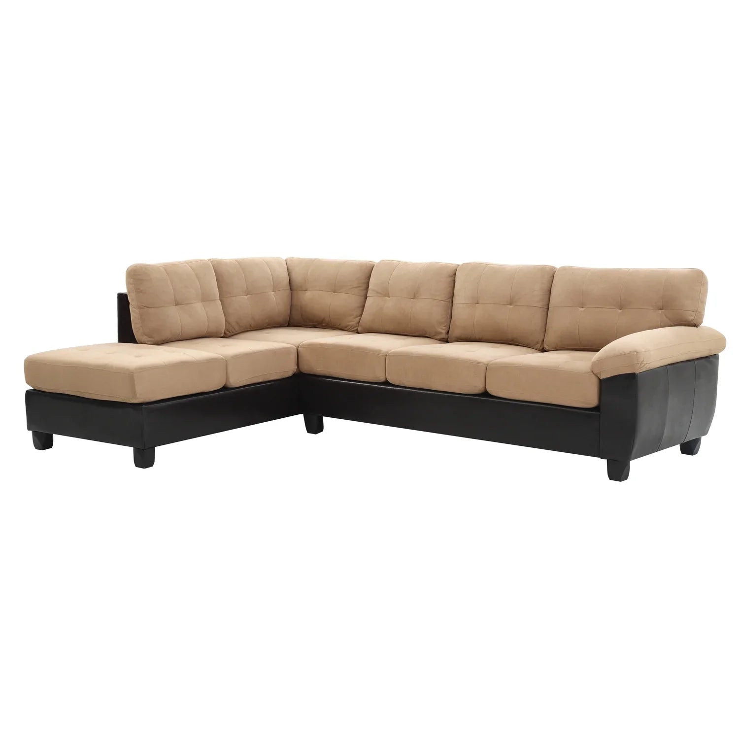 Homestock Retro Renaissance G908B-SC Sectional , Mocha - Exclusive Design