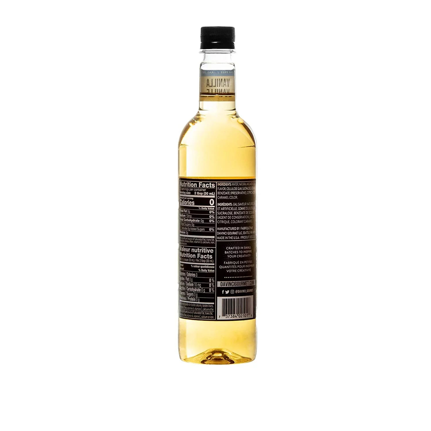 DaVinci Gourmet Sugar-Free Syrup, Vanilla, 25.5 Ounce Bottle (Pack of 4)