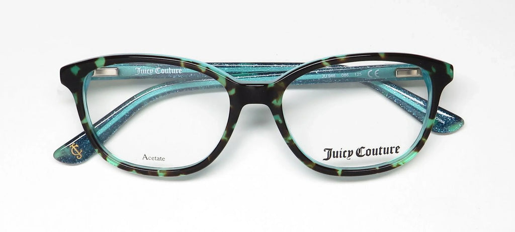 Stylish Juicy Couture 946 Full Rim Oval Modified Dark Havana Eyeglasses