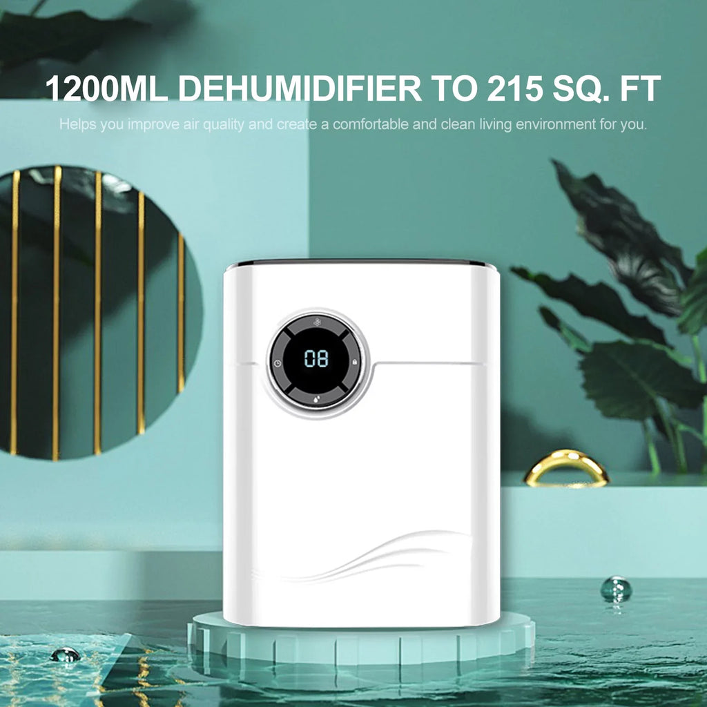 Efficient Dehumidifier for Home Basements Auto off Protection, 215 Sq. Ft Coverage