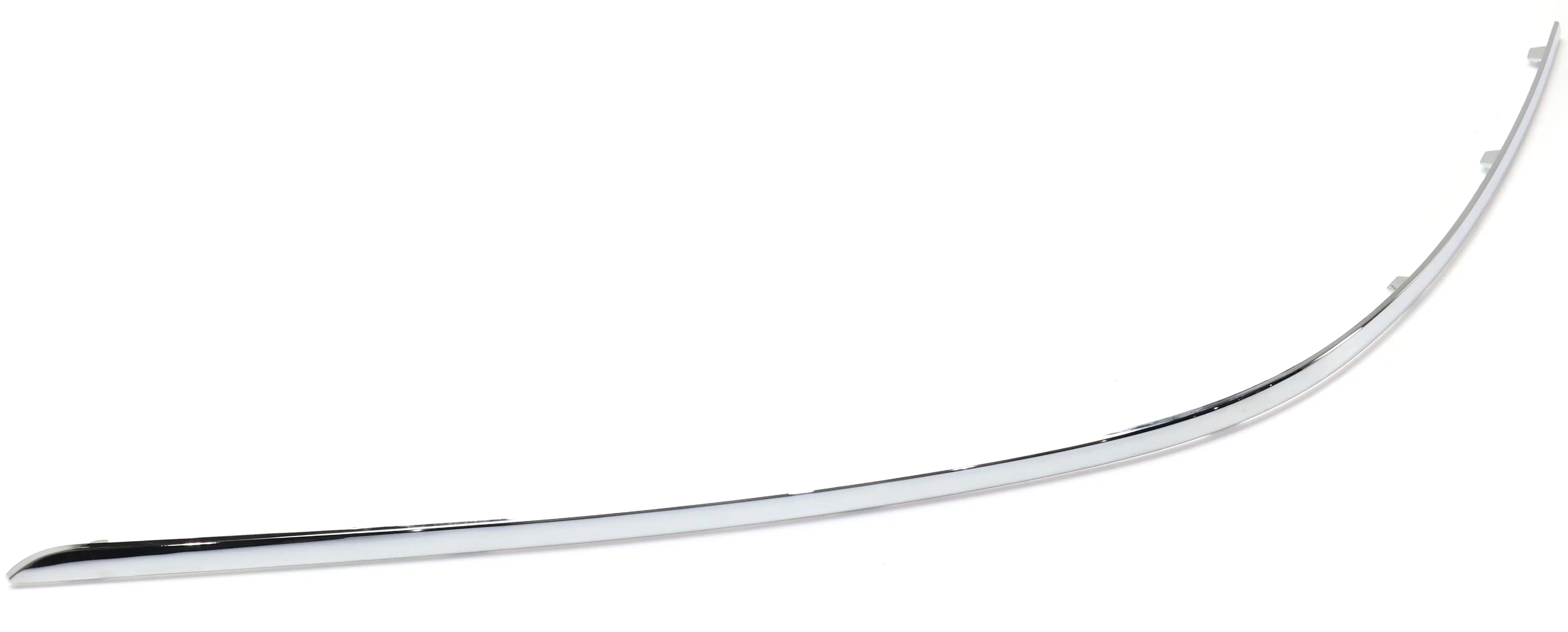Bumper Trim Compatible With 2012-2014 Mercedes Benz C250 C300 Rear, Left Driver Side, Outer Chrome