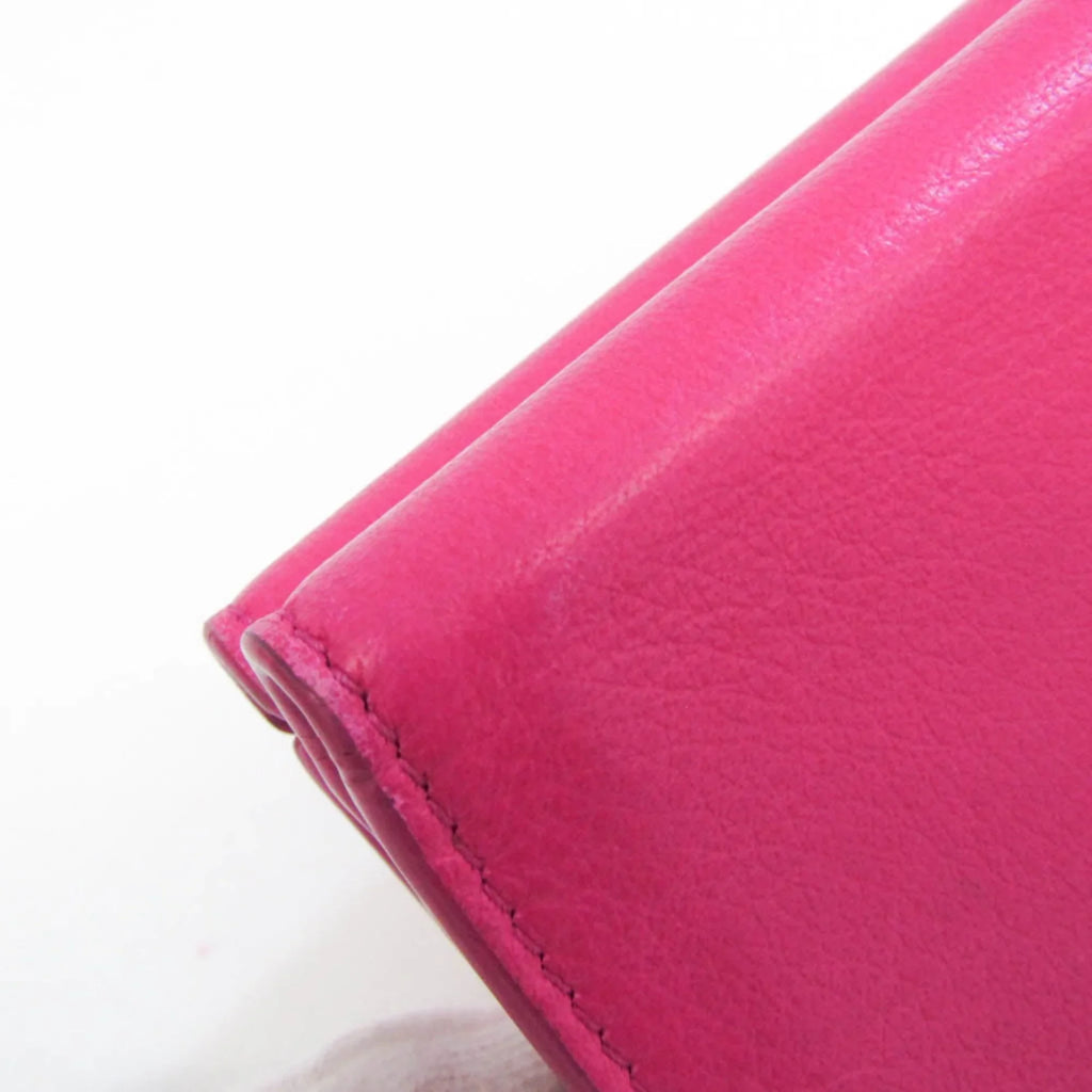 Stylish Pre-Owned Balenciaga Papier Mini Wallet 391446 Women's Leather Wallet (tri-fold) Pink (Good)