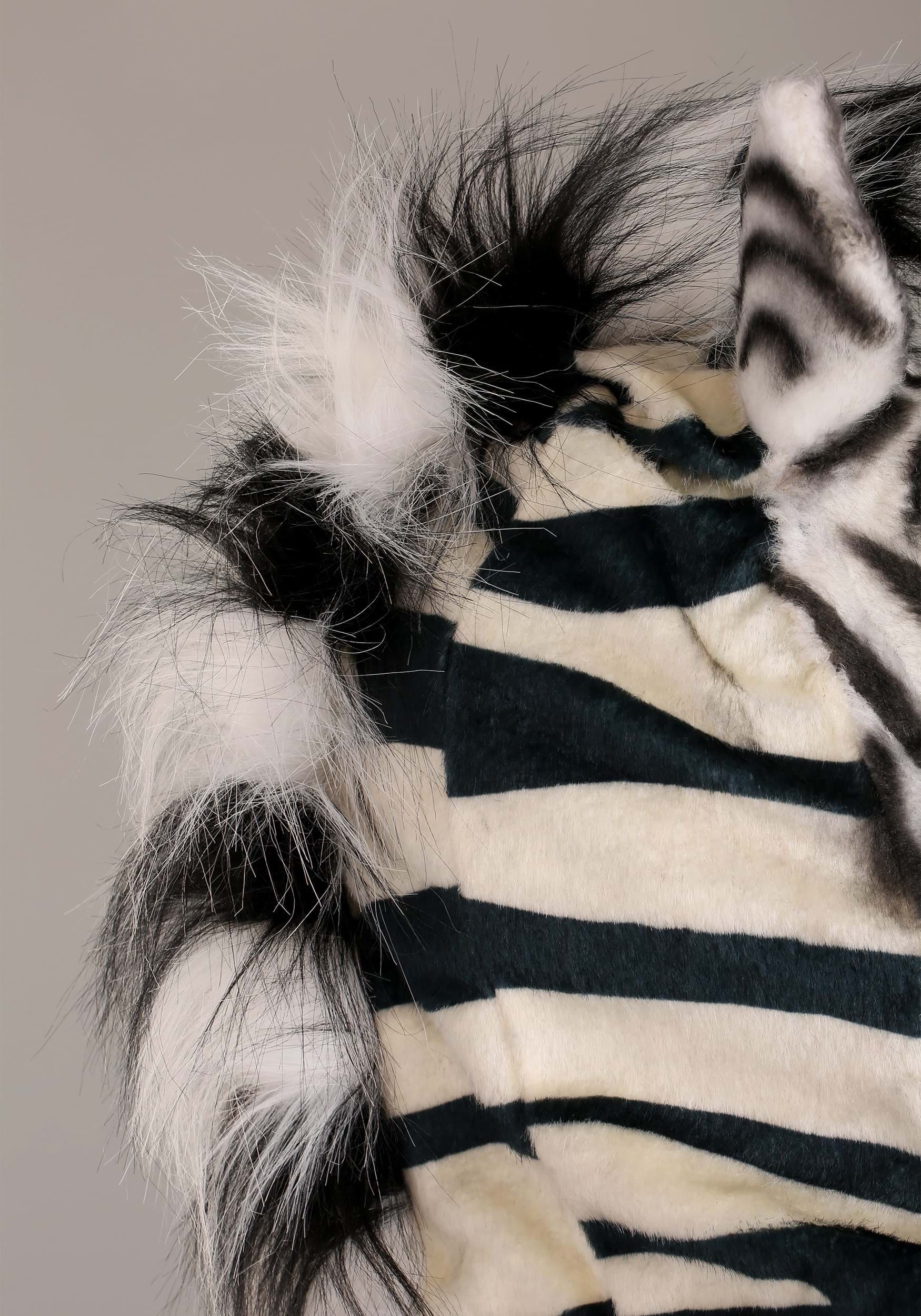 Adult Zebra Suit with Mouth Mover Mask - Exclusive Design