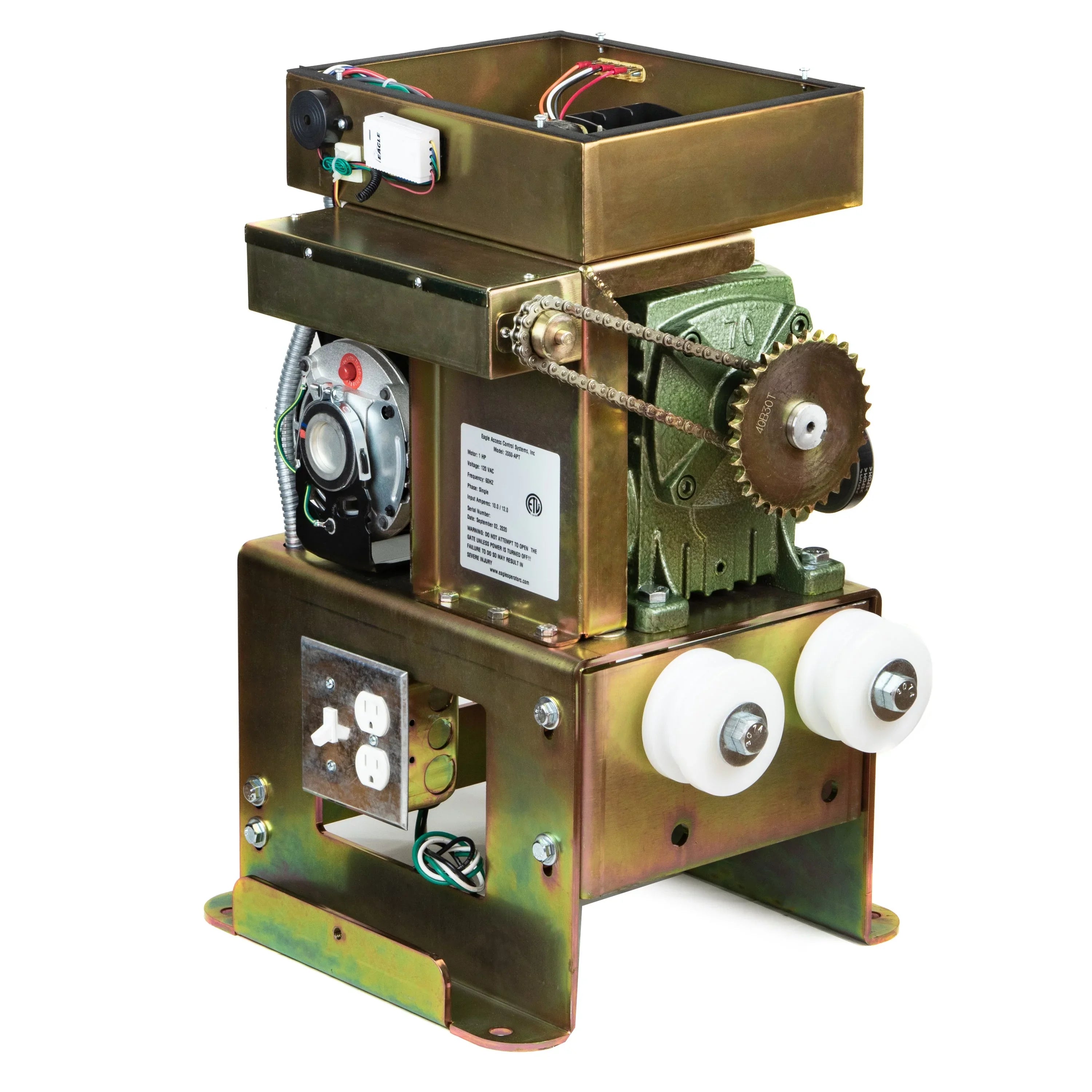 Eagle 2000 APT DM Dual 1- Slide Gate Operator (Crank to Open) 50' & 3500 lbs Capacity Fail-Secure - Exclusive Design