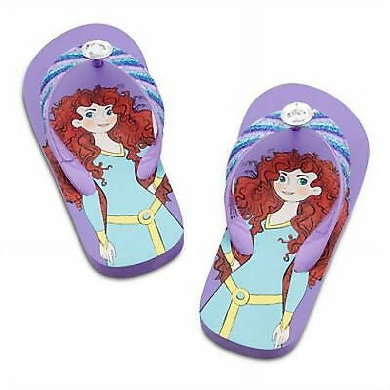 Disney Store Princess Brave Merida Flip Flops Sandals Shoes Girl Size 13/1 - Exclusive Design