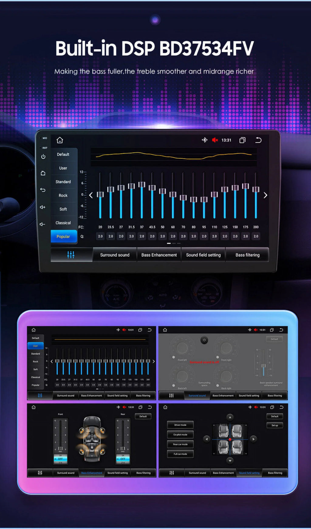 Stylish 9inch 1280*720 IPS Fit Toyota Tacoma 2005-2015 Android Octa 4+32GB Car Radio Stereo DSP Carplay GPS NAVI AM FM Weather