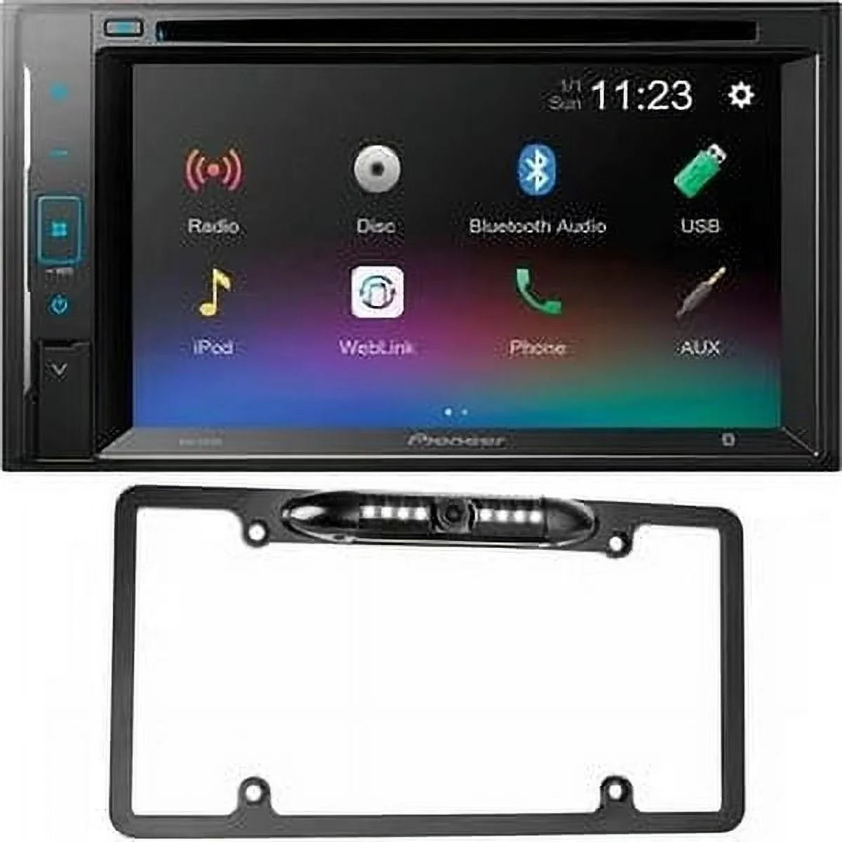 Pioneer AVH-241EX DVD Receiver with License Plate Backup Camera - Exclusive Design