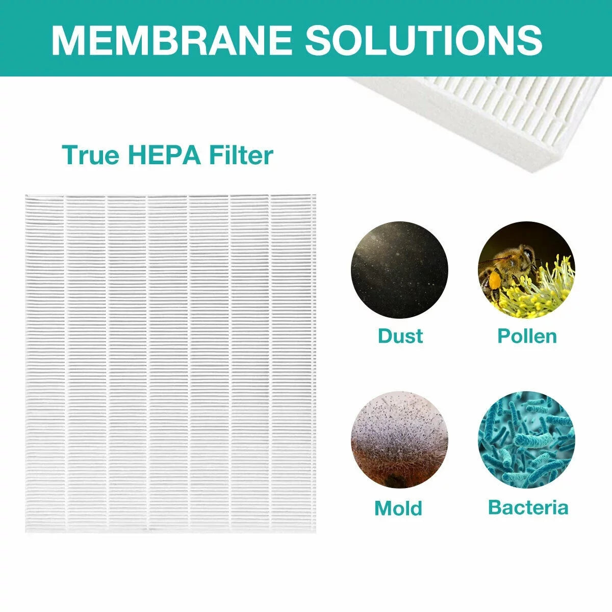 Stylish Membrane Solutions AP-1512HH Filter, Part# 3304899, Compatible with Coway Air Purifiers with Carbon Pre Filters, 2 Pack
