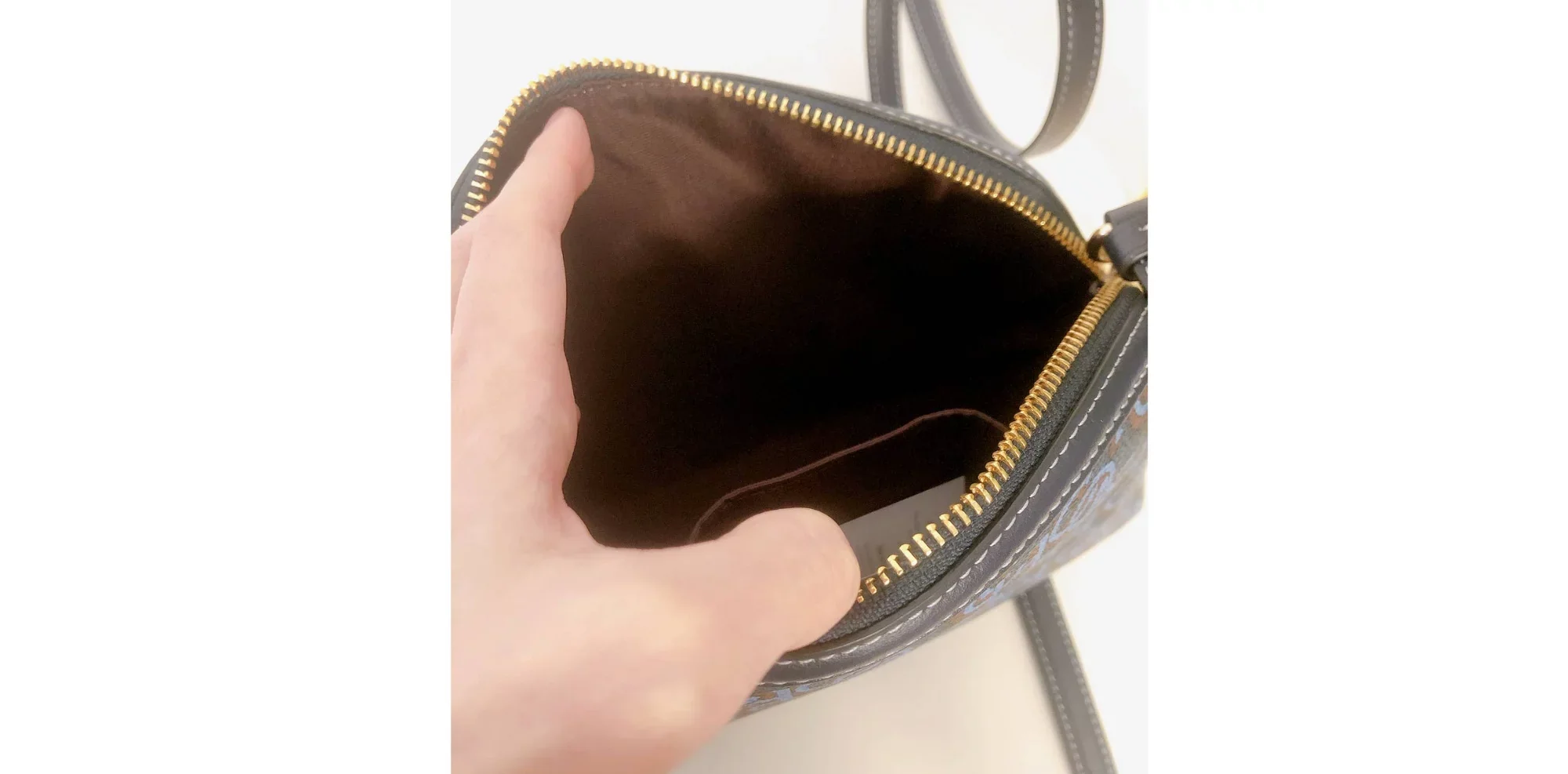 Stylish Coach CF343 Madi Crossbody With Coach Monogram Print IN Navy