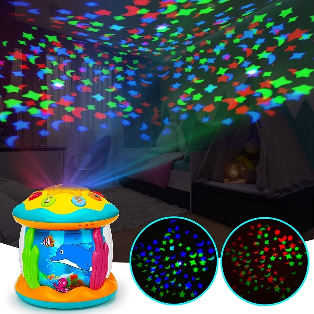 Baby Toys 6 to 12 Months - Musical Learning Infant Toys Ocean Rotating Star Light Projector - Crawling Toys for Baby 6+ Month Years Old Gift - Exclusive Design