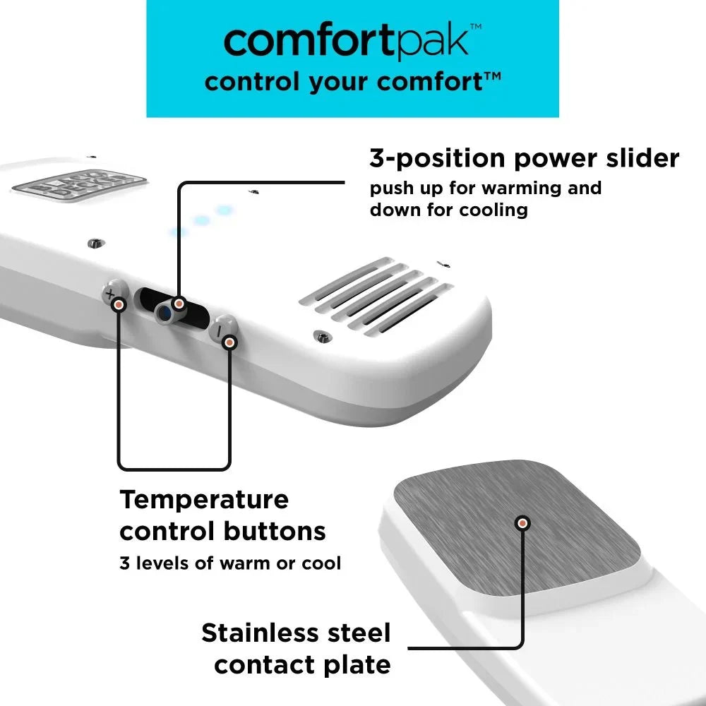 Stylish BLACK+DECKER Comfortpak, Wearable Cooling and Heating Device, Cloud White (BCWCC101-10)