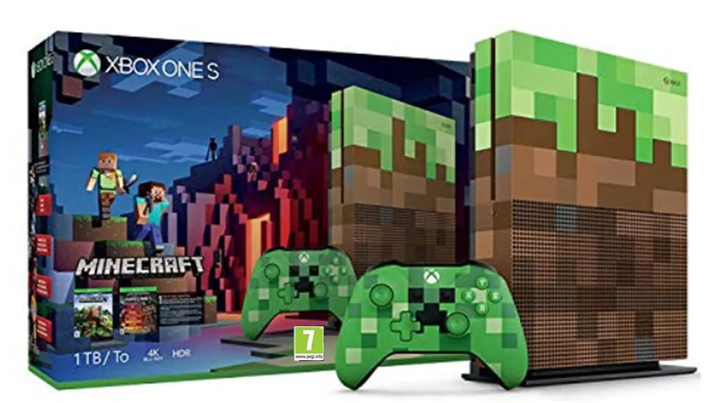 Xbox One X 1TB Gaming Console Mincraft with Headset Cleaning Kit - Exclusive Design