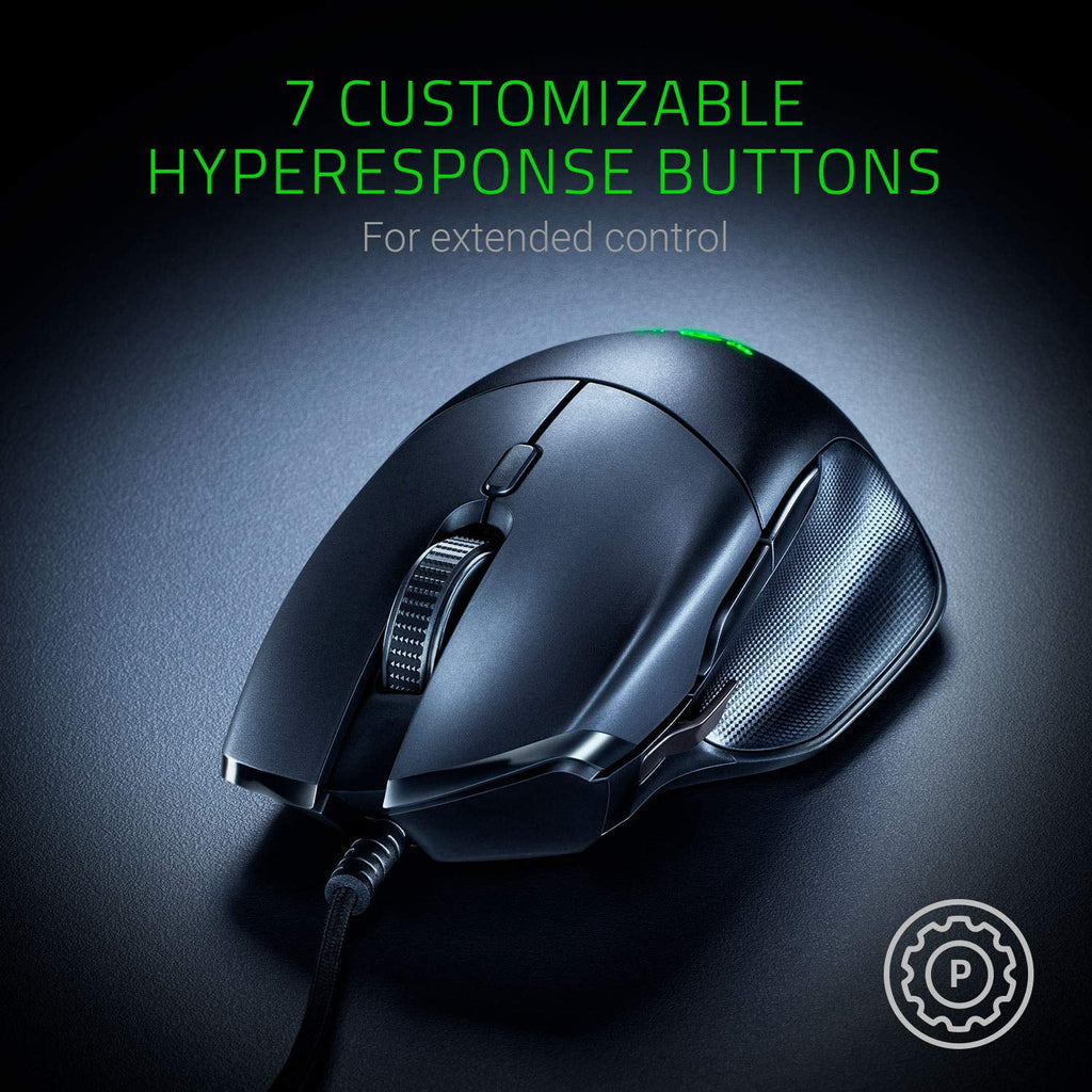Razer Basilisk Essential Gaming Mouse - [6400 DPI Optical Sensor][Chroma RGB Lighting][7 Programmable Buttons][Mechanical Switches] - Exclusive Design