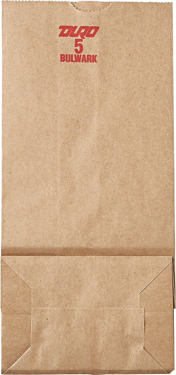 Stylish General #5 Paper Grocery, 50lb Kraft, Extra-Heavy-Duty 5 1/4x3 7/16 x10 15/16, 500 bags