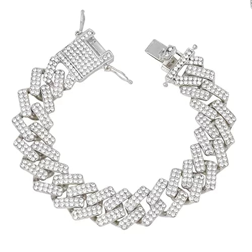 Charles Raymond Iced Out Mens Color on Blast Watch Single or Combo Sets with Blinged Out Bracelets Set. Iced Out Colourful Rainbow Flame Collection (ST10327CO-ZZ SLV) - Exclusive Design