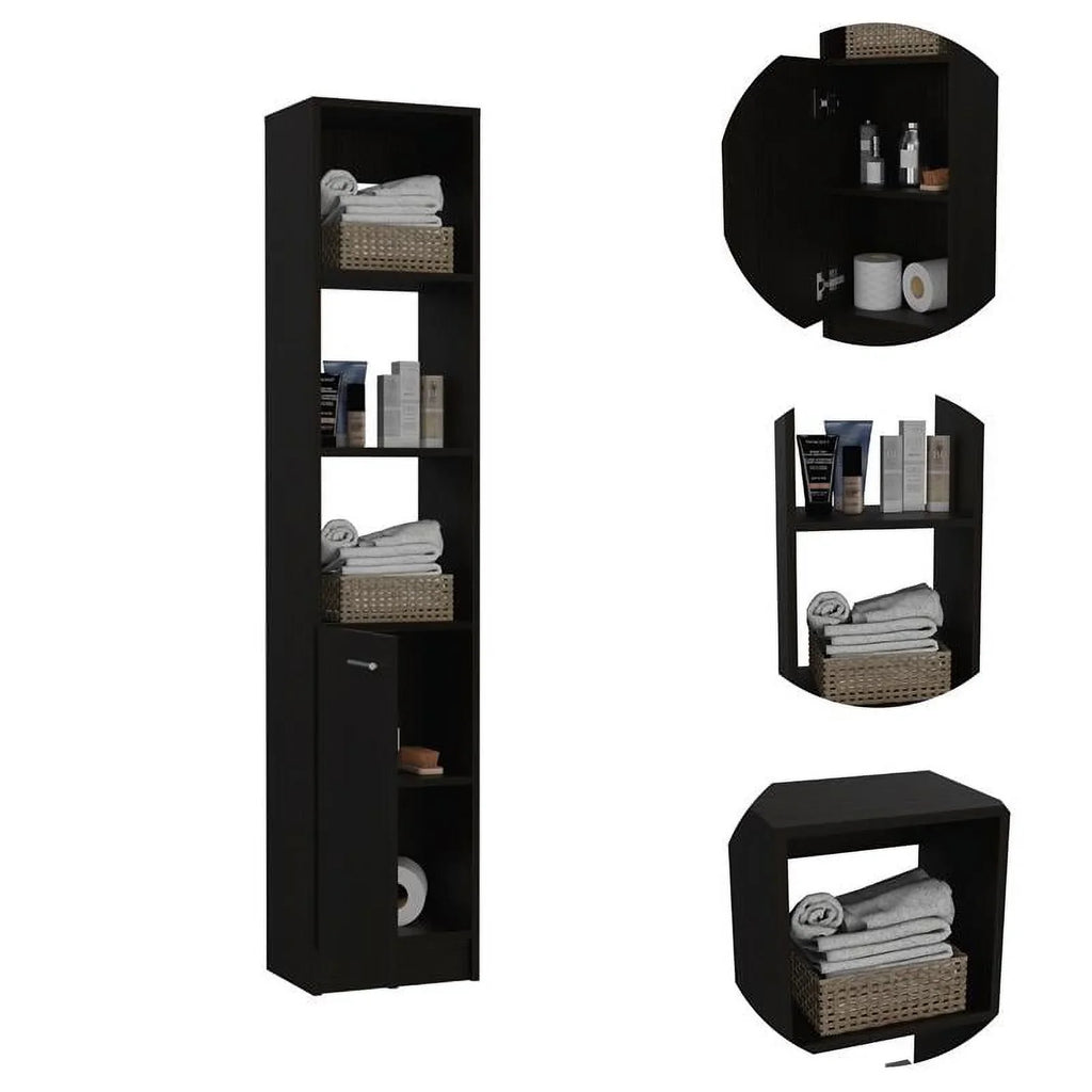 Home Square 2-Piece Set with Medicine Cabinet & 63" One Door Linen Cabinet - Exclusive Design