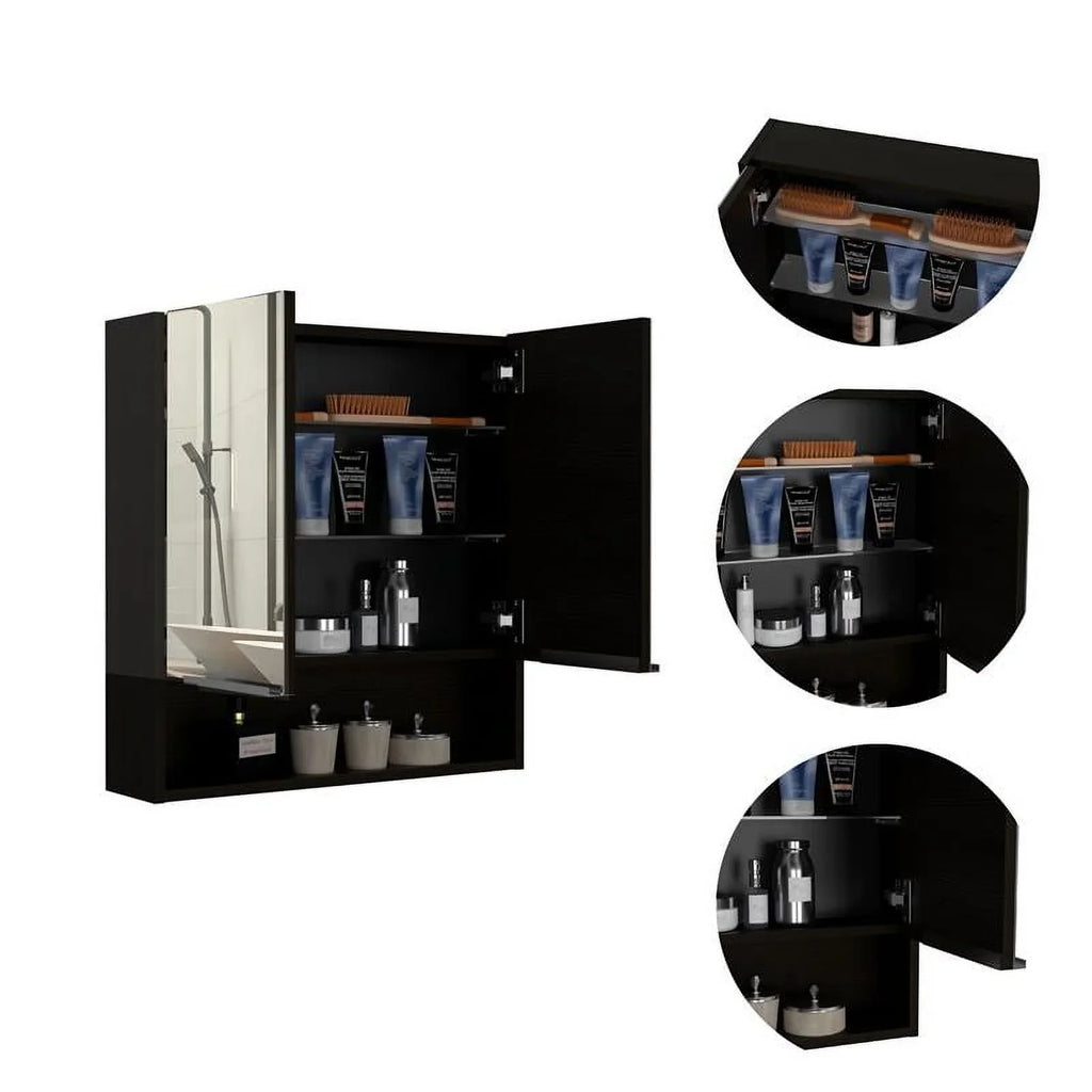 Home Square 2-Piece Set with Medicine Cabinet & 63" One Door Linen Cabinet - Exclusive Design
