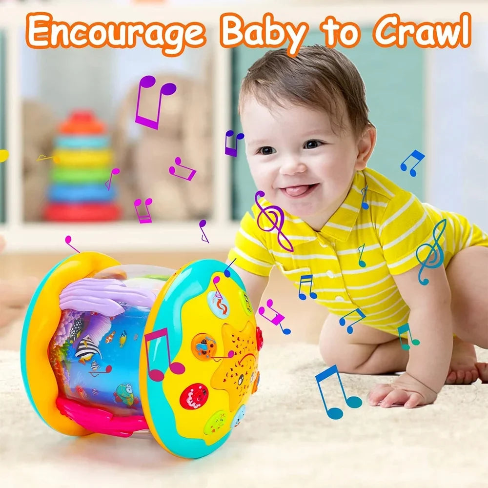 Baby Toys 6 to 12 Months - Musical Learning Infant Toys Ocean Rotating Star Light Projector - Crawling Toys for Baby 6+ Month Years Old Gift - Exclusive Design