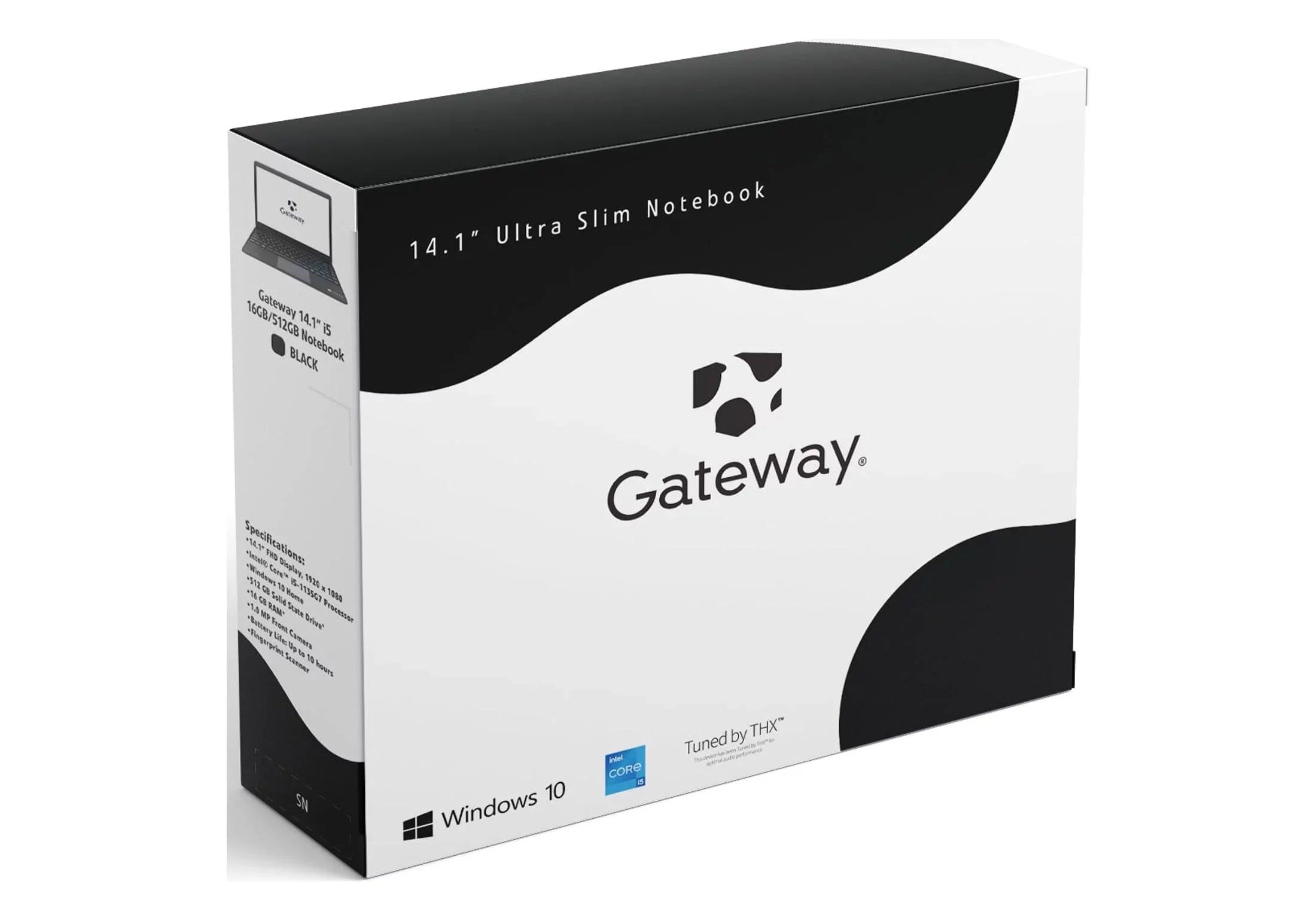 Restored Gateway 14.1" Ultra Slim Notebook, FHD, IntelÂ® Coreâ¢ i5-1135G7, Quad , IntelÂ® IrisÂ® Xe Graphics, 16GB RAM, 512GB SSD, Tuned by THXâ¢, Fingerprint Scanner, 1MP Webcam, HDMI, Windows 10 Home, Black (Refurbished)