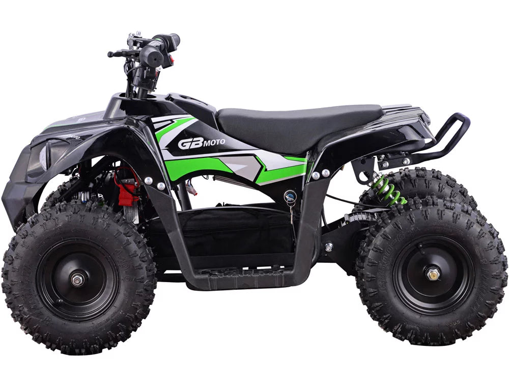 Stylish MotoTec Monster 36V 500W Kids Battery Powered ATV Four Wheeler Green