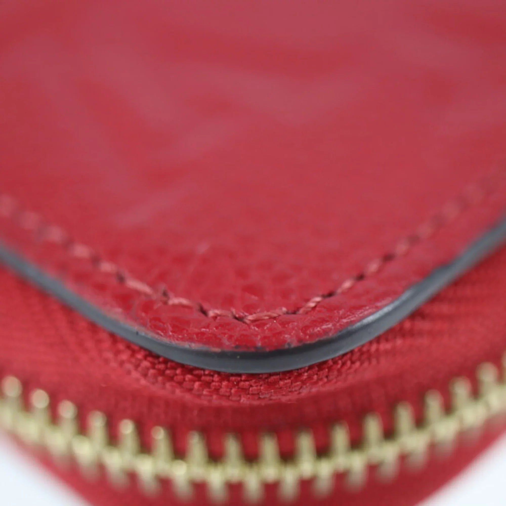 Pre-Owned LOUIS VUITTON Louis Vuitton Zippy Wallet Long M60737 Monogram Implant Cerise Zip Around Round Zipper (Good)