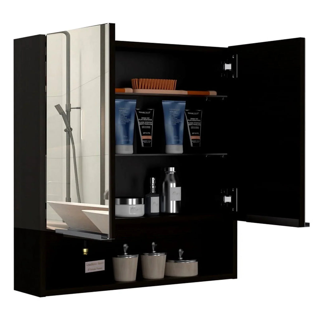 Home Square 2-Piece Set with Medicine Cabinet & 63" One Door Linen Cabinet - Exclusive Design