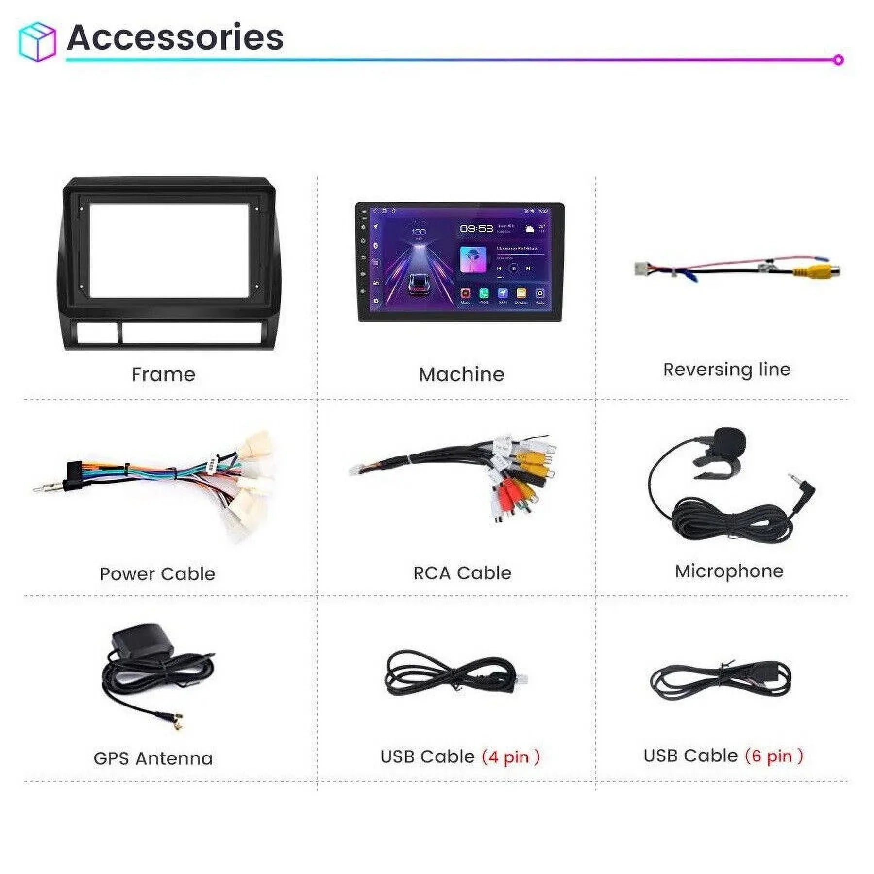 Stylish 9inch 1280*720 IPS Fit Toyota Tacoma 2005-2015 Android Octa 4+32GB Car Radio Stereo DSP Carplay GPS NAVI AM FM Weather