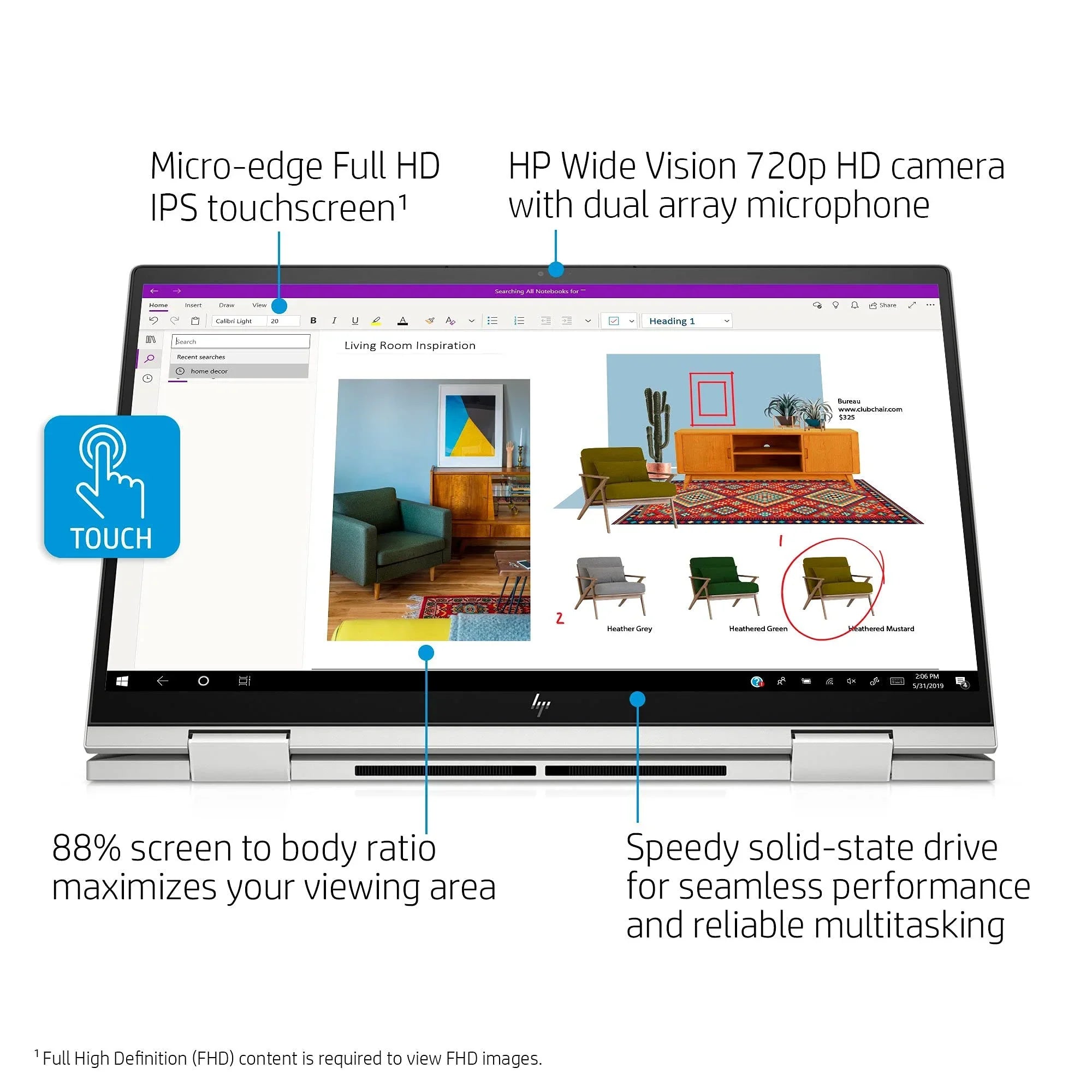 Stylish 2021 Envy 2-in-1 Laptop 15.6 inch FHD Touchscreen 11th Gen i5-1135G7 Iris Xe Graphics 16GB DDR4 1TB NVMe SSD WI-FI 6 Win 10 Home Fingerprint Backlit Keyboard w/ 32GB USB