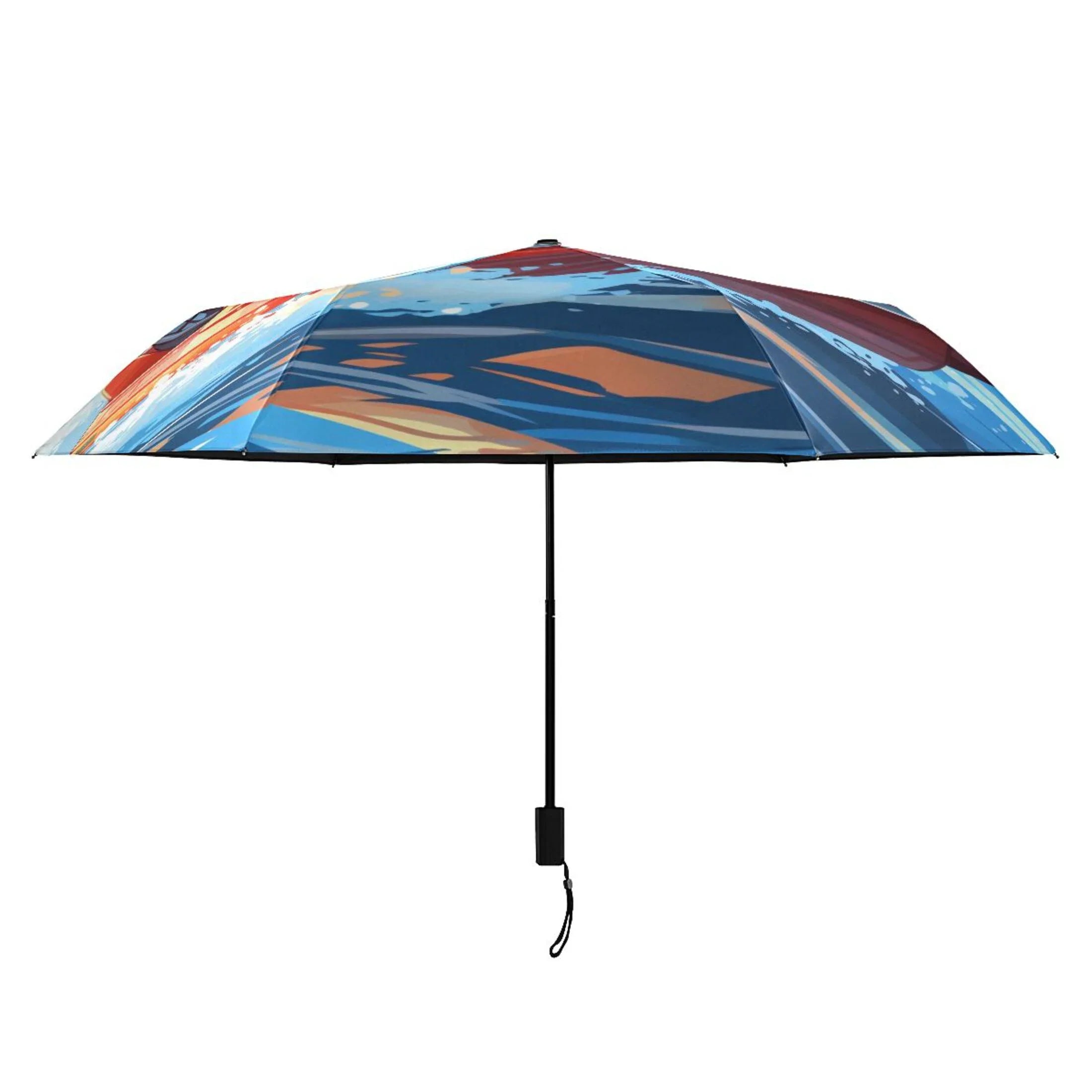 Boating Compact Folding Umbrella for Rain Windproof Travel Umbrella UPF 50+ Lightweight Packable Arc Size