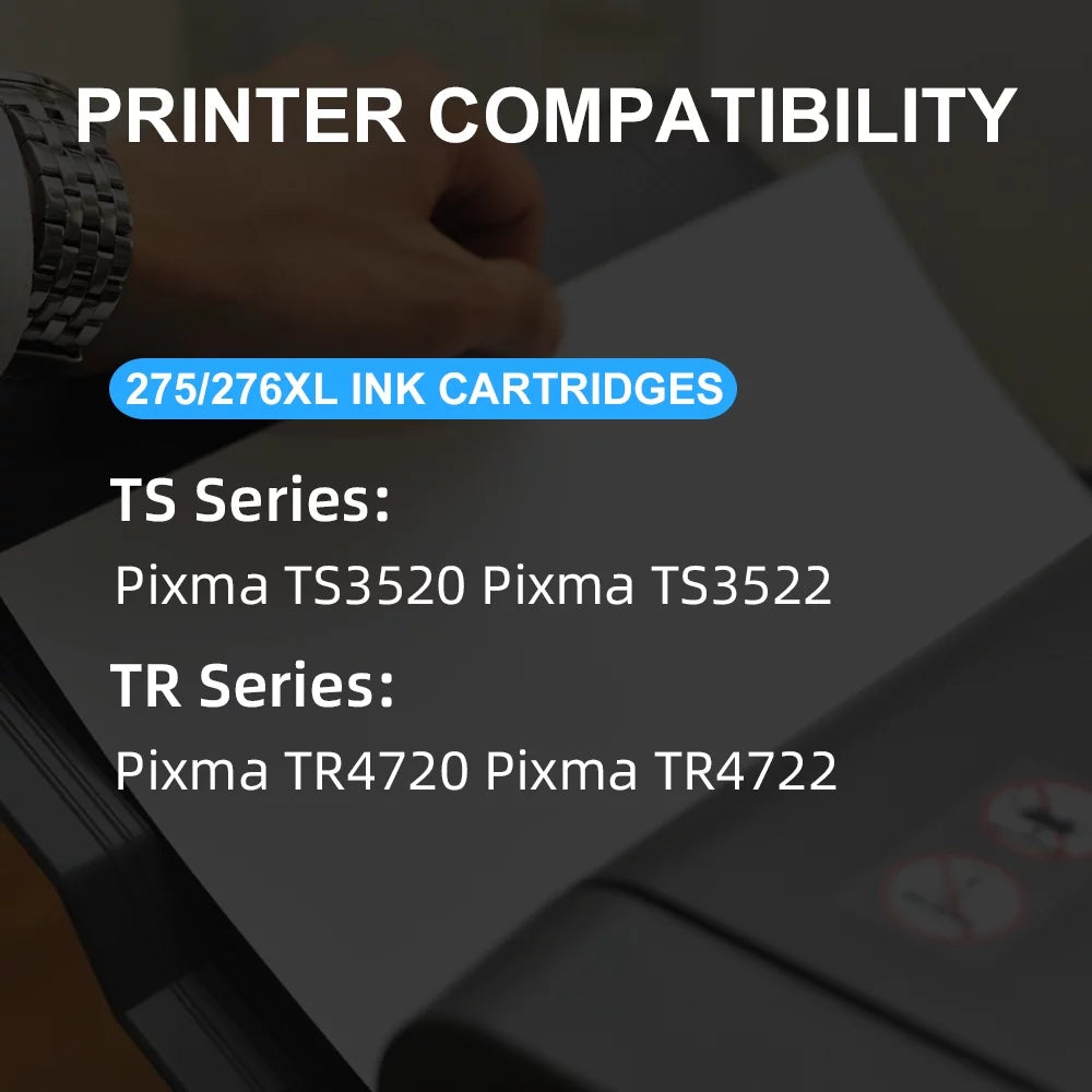 FACMS 275XL 276XL 275 Ink Replacement for Canon Printer Ink 275 276 Combo Pack PG-275 CL-276 Compatible with Canon PIXMA TR4720 TR4722 TS3522 TS3520 TS3500 Printer(1 Black,1 Tri-Color) - Exclusive Design