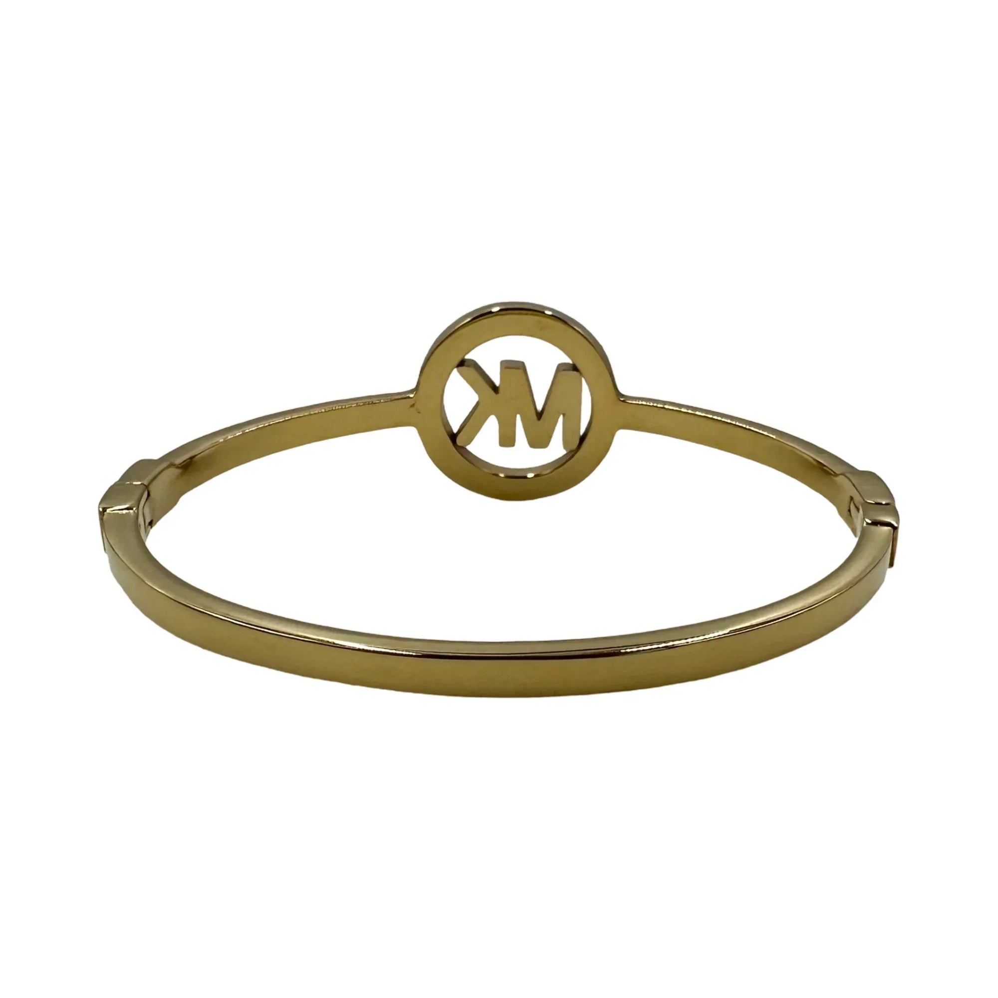 Stylish Michael Kors Wanderlust Hinged Gold-Tone Bangle Bracelet - MKJ4116710