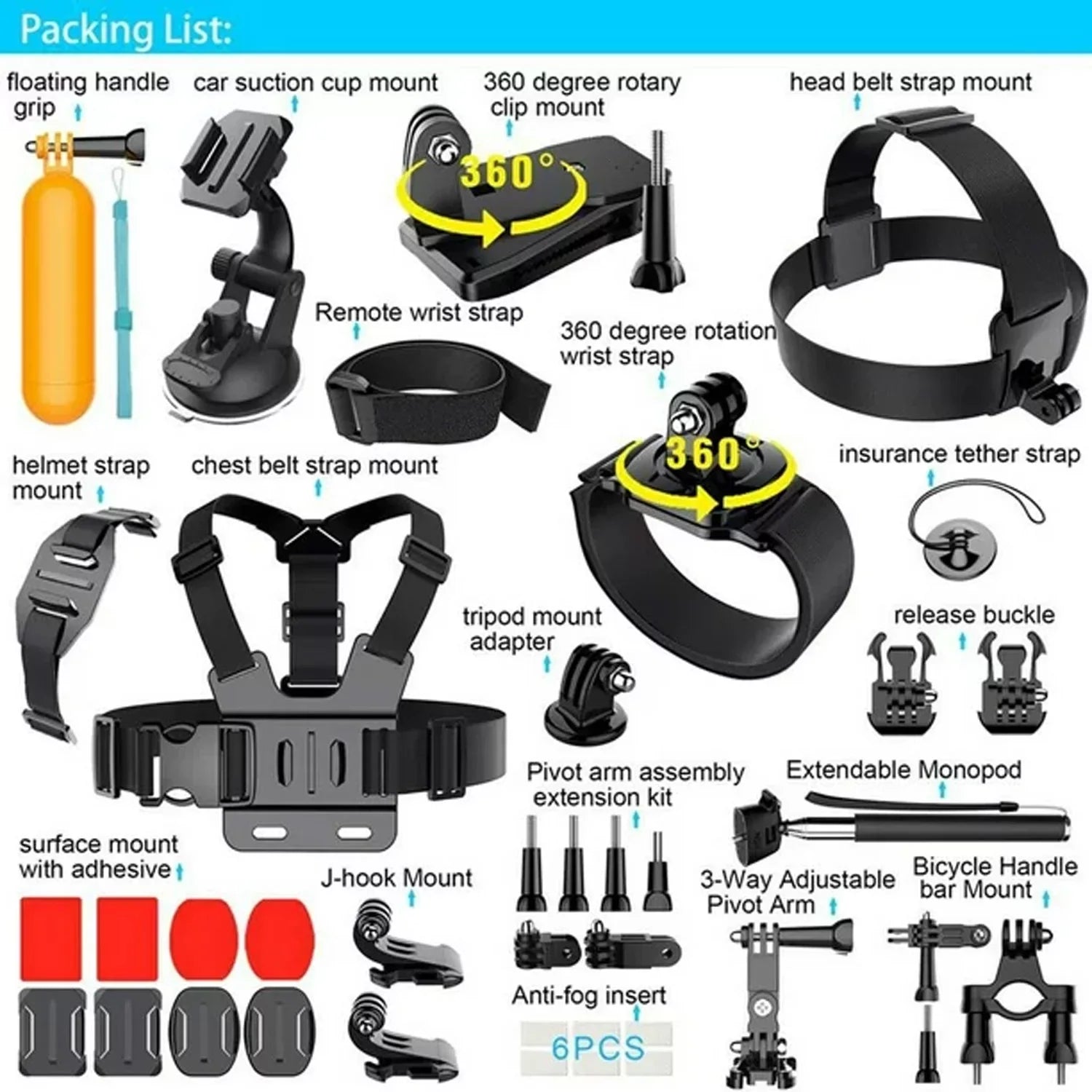 Restored GoPro HERO5 Black Action Camera Bundle 4K Video 33ft Waterproof Camcorder with 35-in-1 Accessories Kit (Refurbished) - Exclusive Design