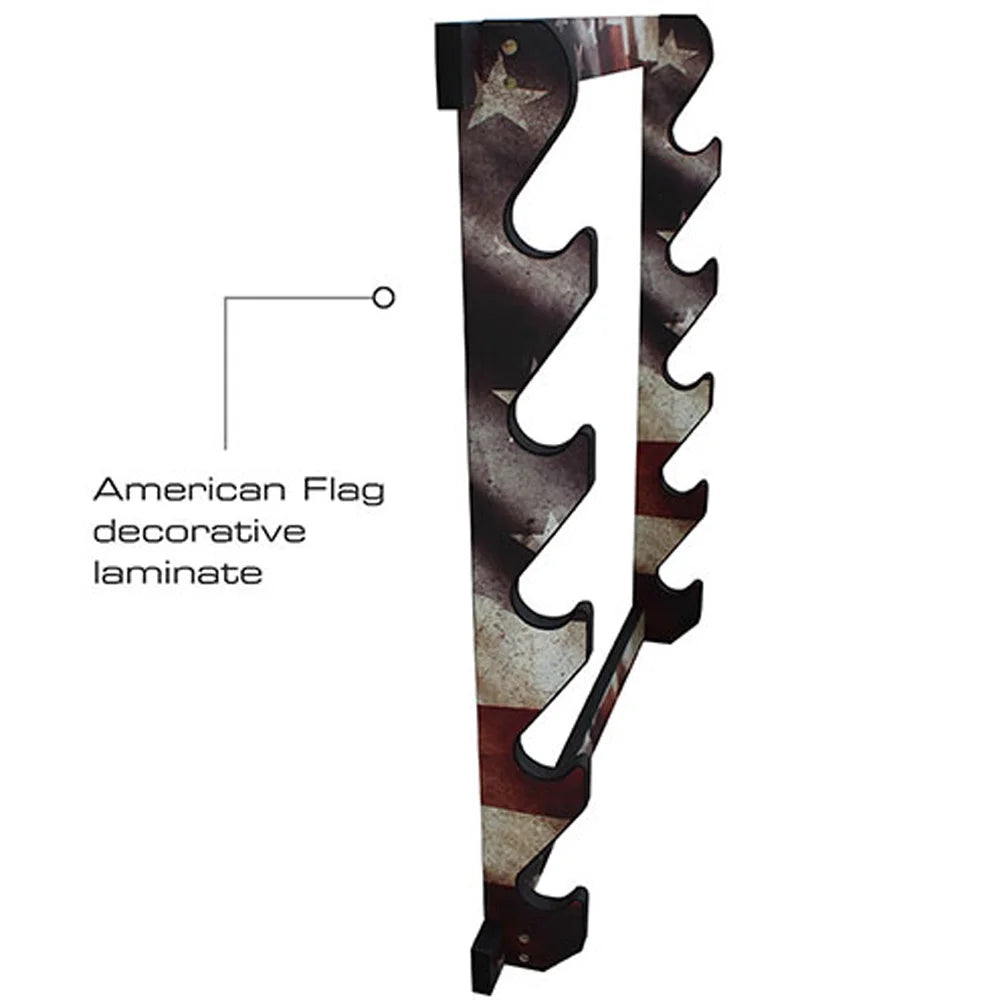 Rush Creek Creations 38-4046 Americana Patriotic 5 Gun Wall Storage Display Rack