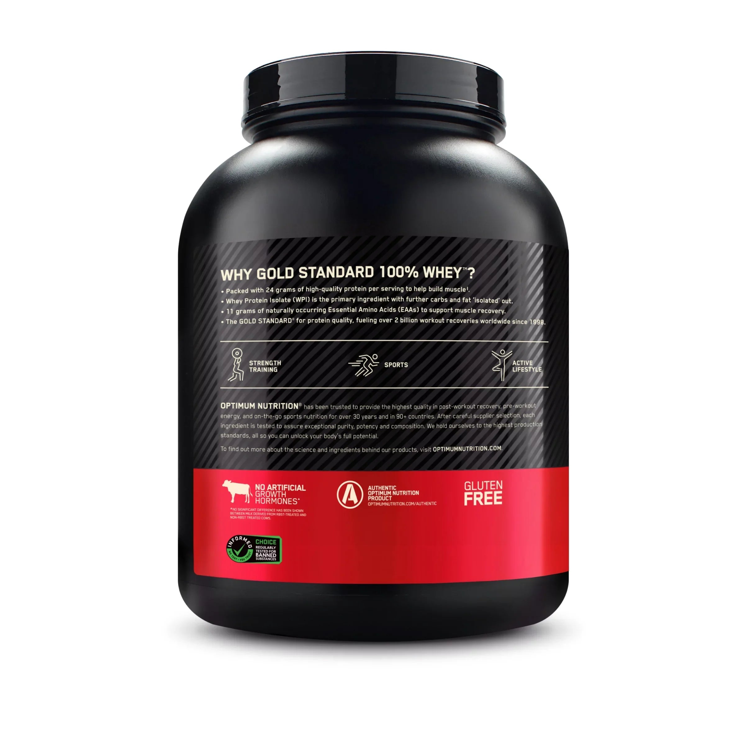 Optimum Nutrition, Gold Standard 100% Whey Protein Powder, Delicious Strawberry, 5 lb, 73 Servings - Exclusive Design