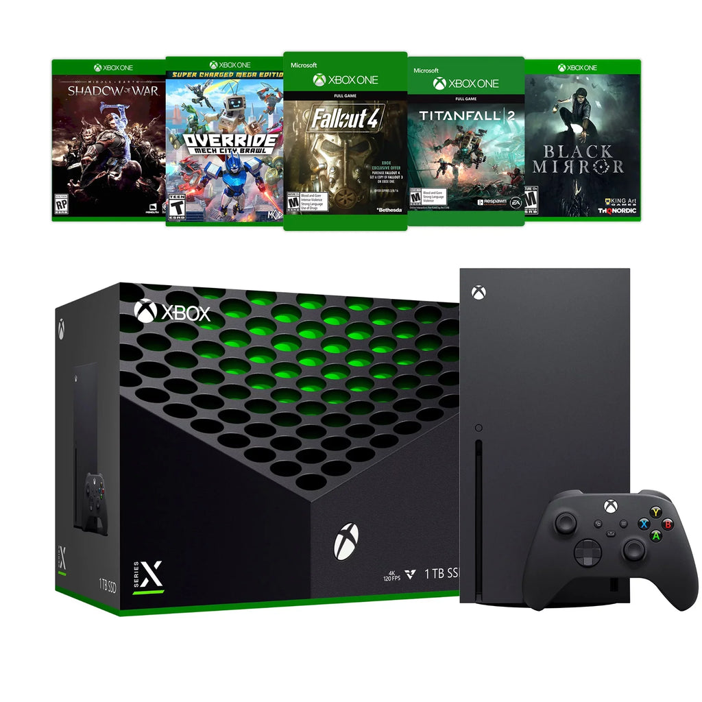 Xbox Series X Deluxe Bundle - 1TB SSD Flagship Black Xbox X Console and Wireless Controller with Five Games - Exclusive Design