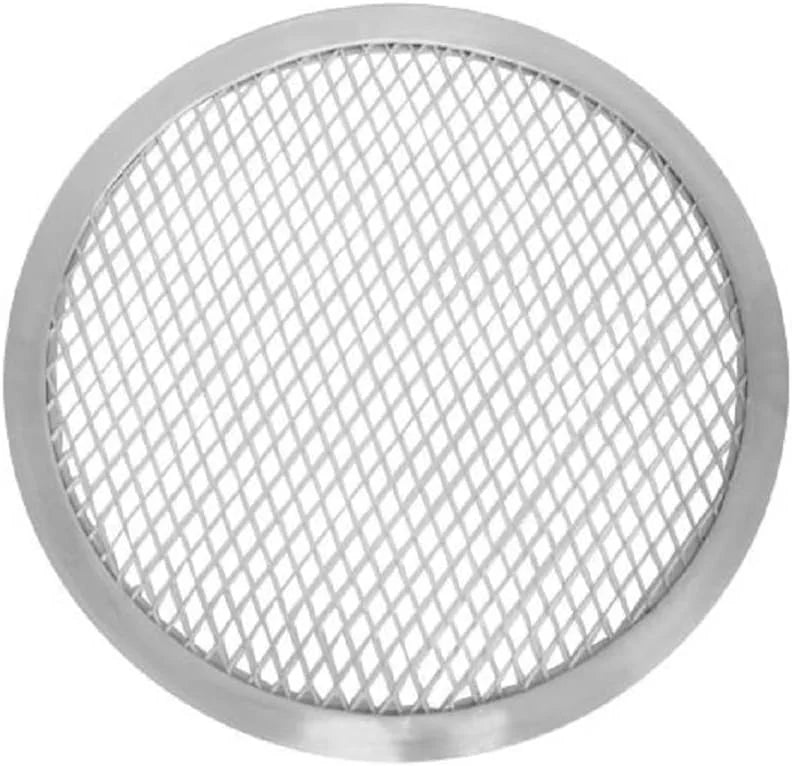 Stylish TrueCraftware- Set of 2 Aluminum 8â Pizza Baking Screen Seamless Rim- Bakeware Pizza Screen Round Pizza Pan Tray Round Baking Tray for Home Kitchen Pizzeria & Restaurants